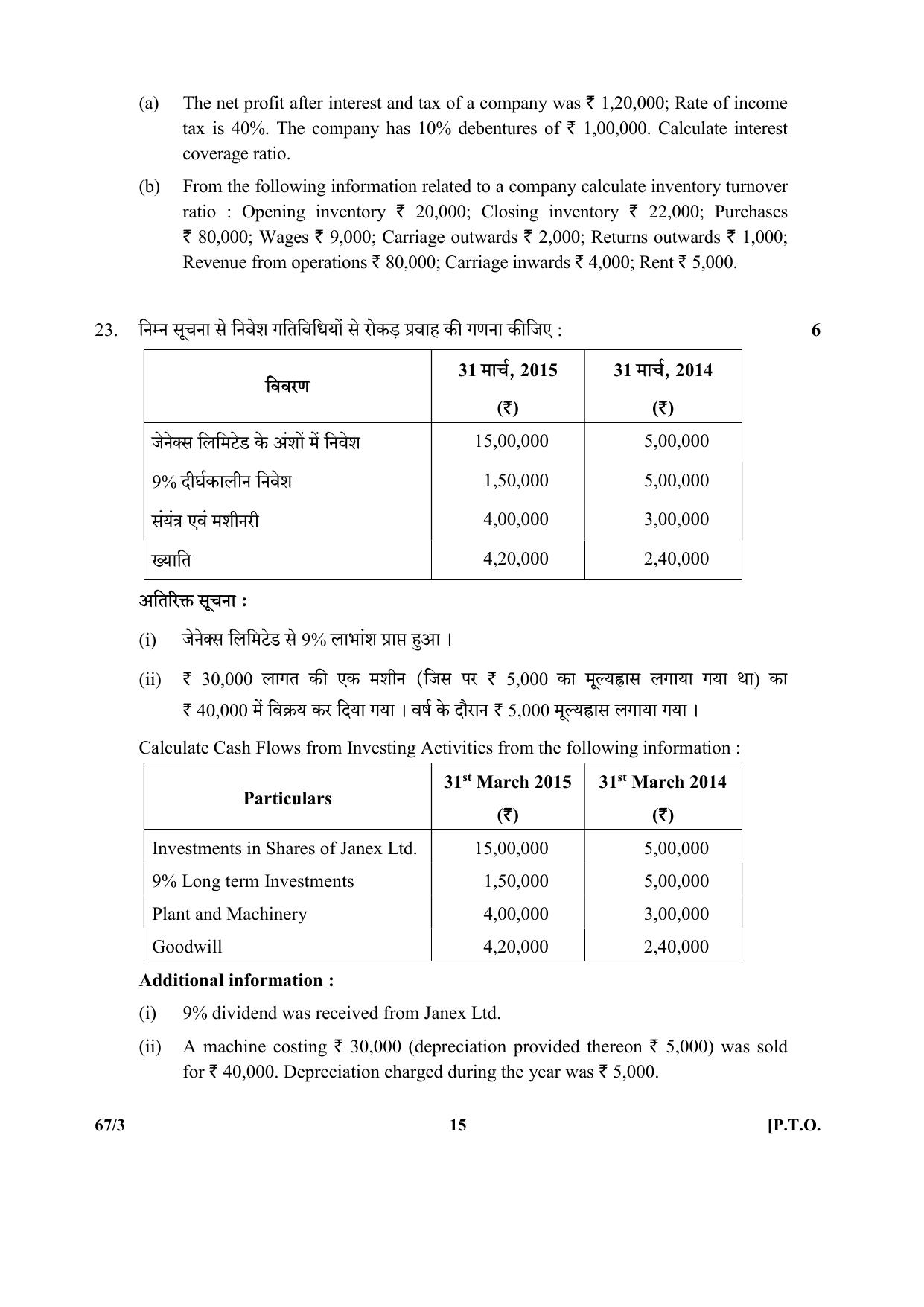 CBSE Class 12 67-3  (Accountancy) 2017-comptt Question Paper - Page 15