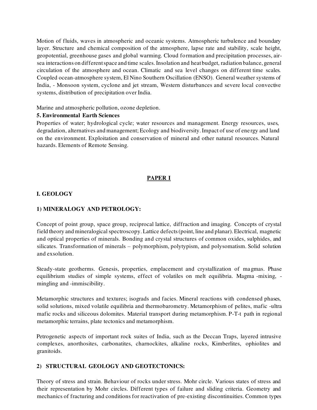 TNSET Syllabus - Earth Sciences - Page 2