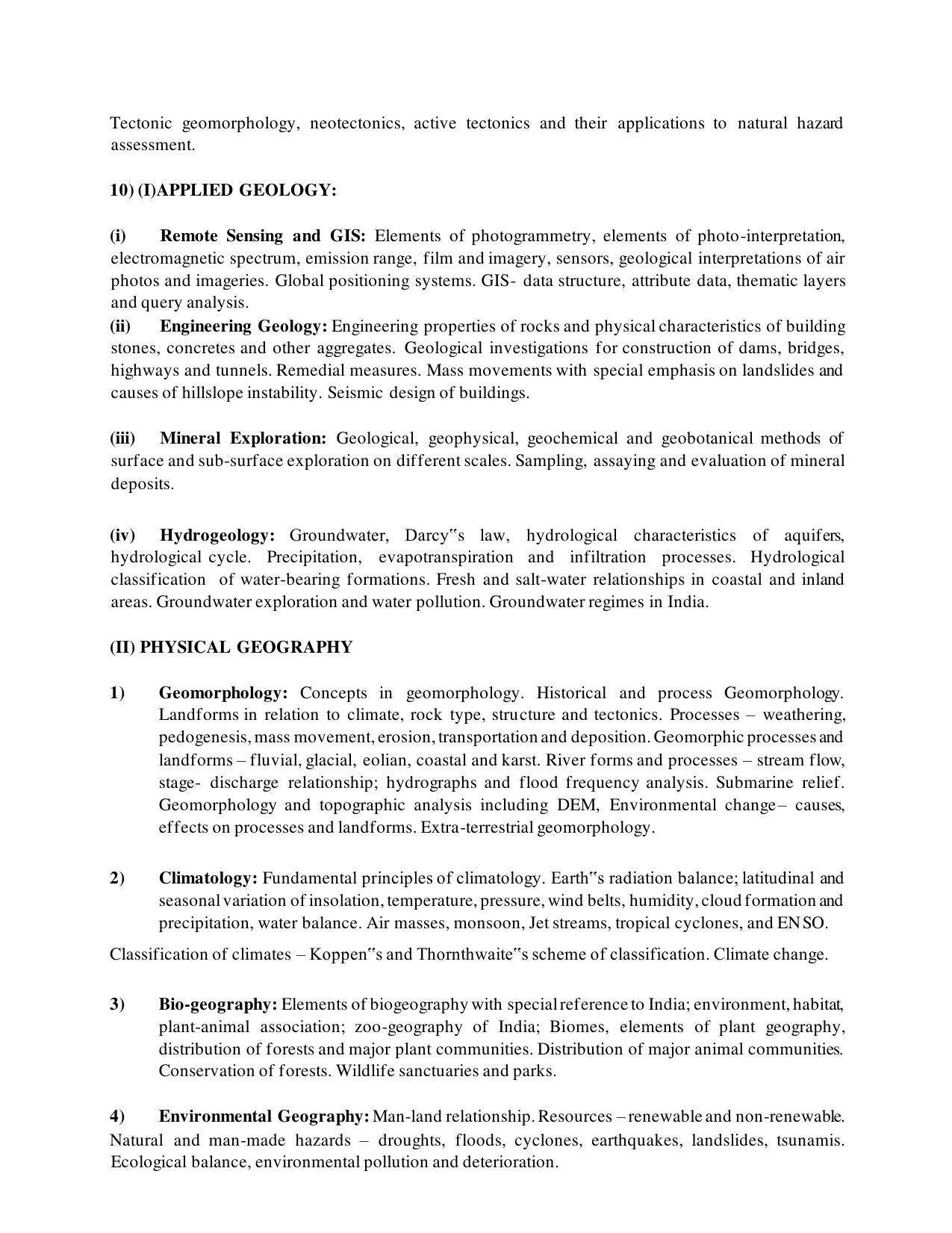 TNSET Syllabus - Earth Sciences - Page 5