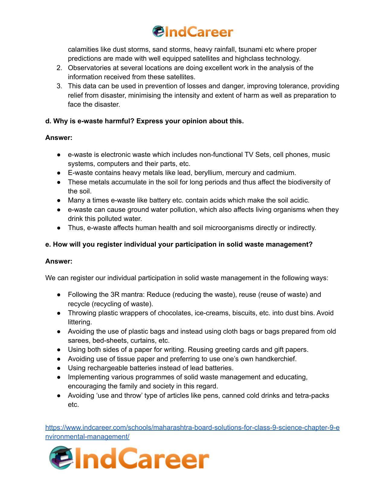 Maharashtra Board Solutions for Class 9- Science: Chapter 9- Environmental Management - Page 6