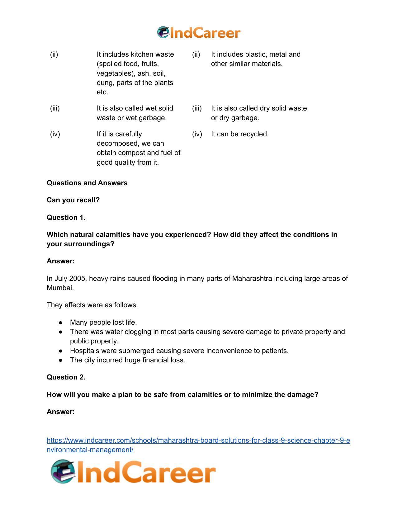 Maharashtra Board Solutions for Class 9- Science: Chapter 9- Environmental Management - Page 9