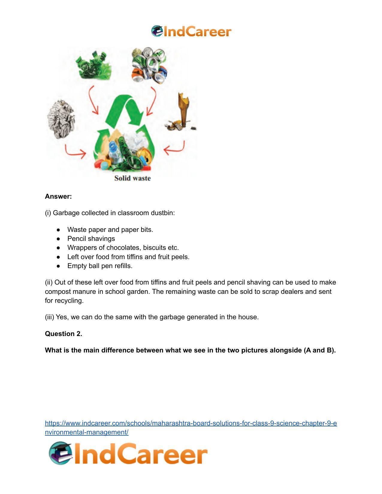 Maharashtra Board Solutions for Class 9- Science: Chapter 9- Environmental Management - Page 15