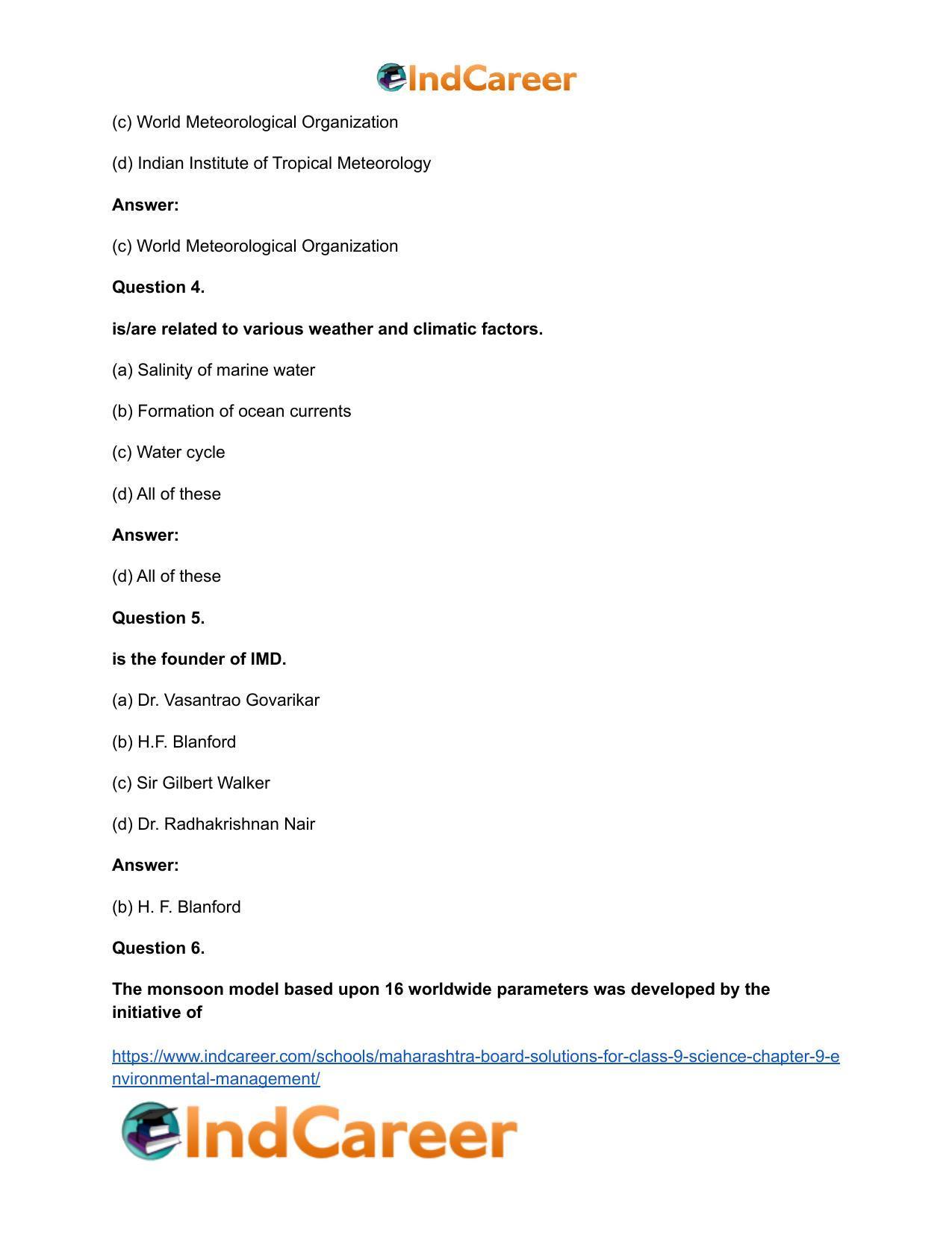 Maharashtra Board Solutions for Class 9- Science: Chapter 9- Environmental Management - Page 18