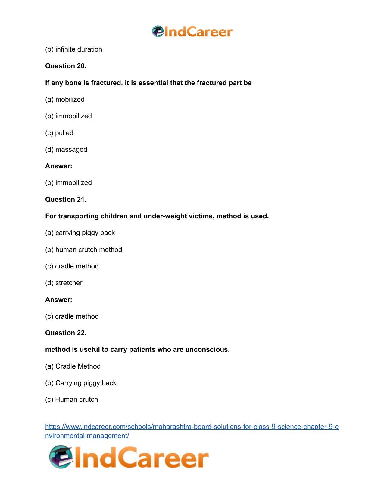Maharashtra Board Solutions for Class 9- Science: Chapter 9- Environmental Management - Page 24