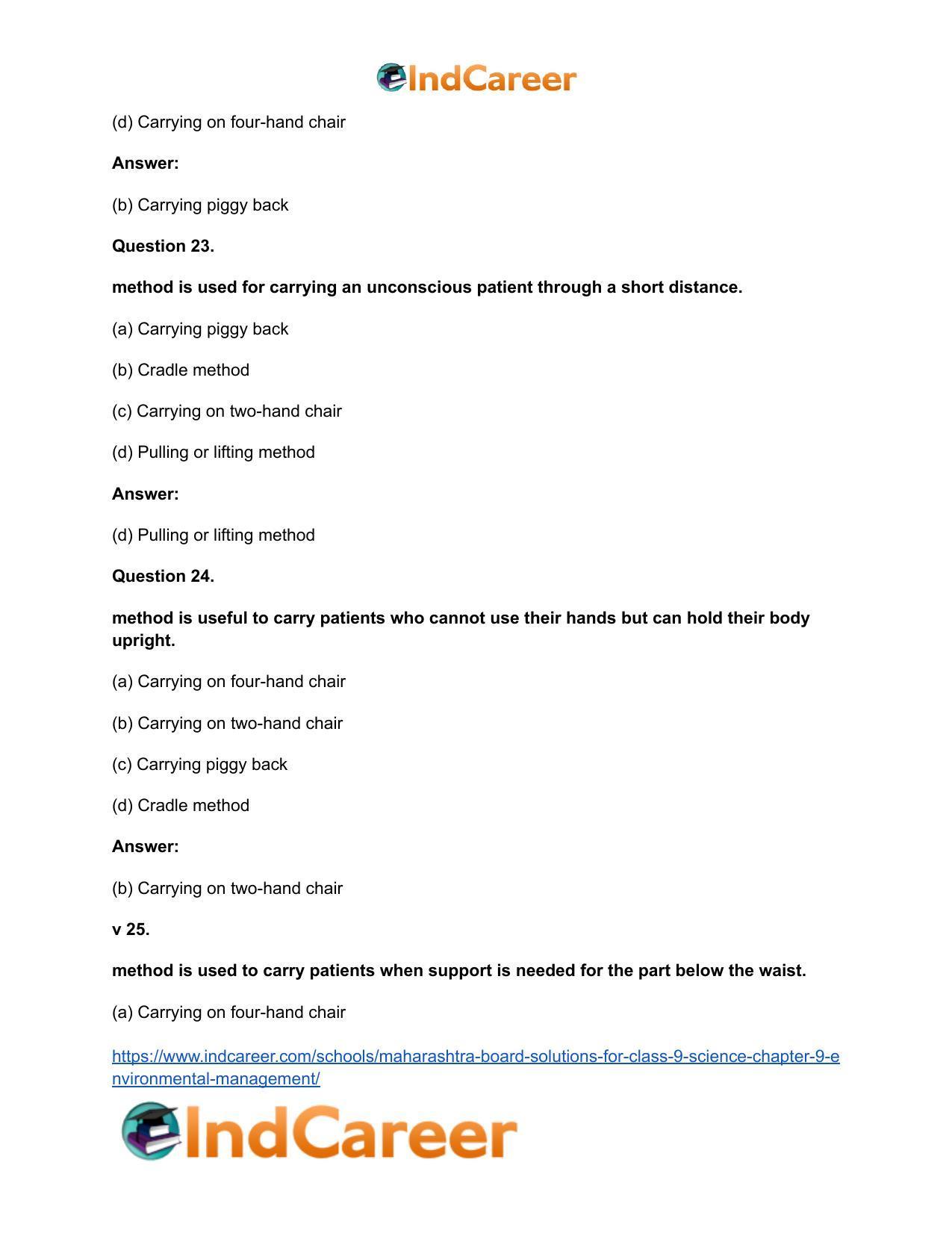 Maharashtra Board Solutions for Class 9- Science: Chapter 9- Environmental Management - Page 25