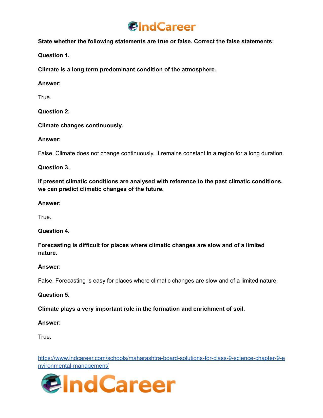 Maharashtra Board Solutions for Class 9- Science: Chapter 9- Environmental Management - Page 30