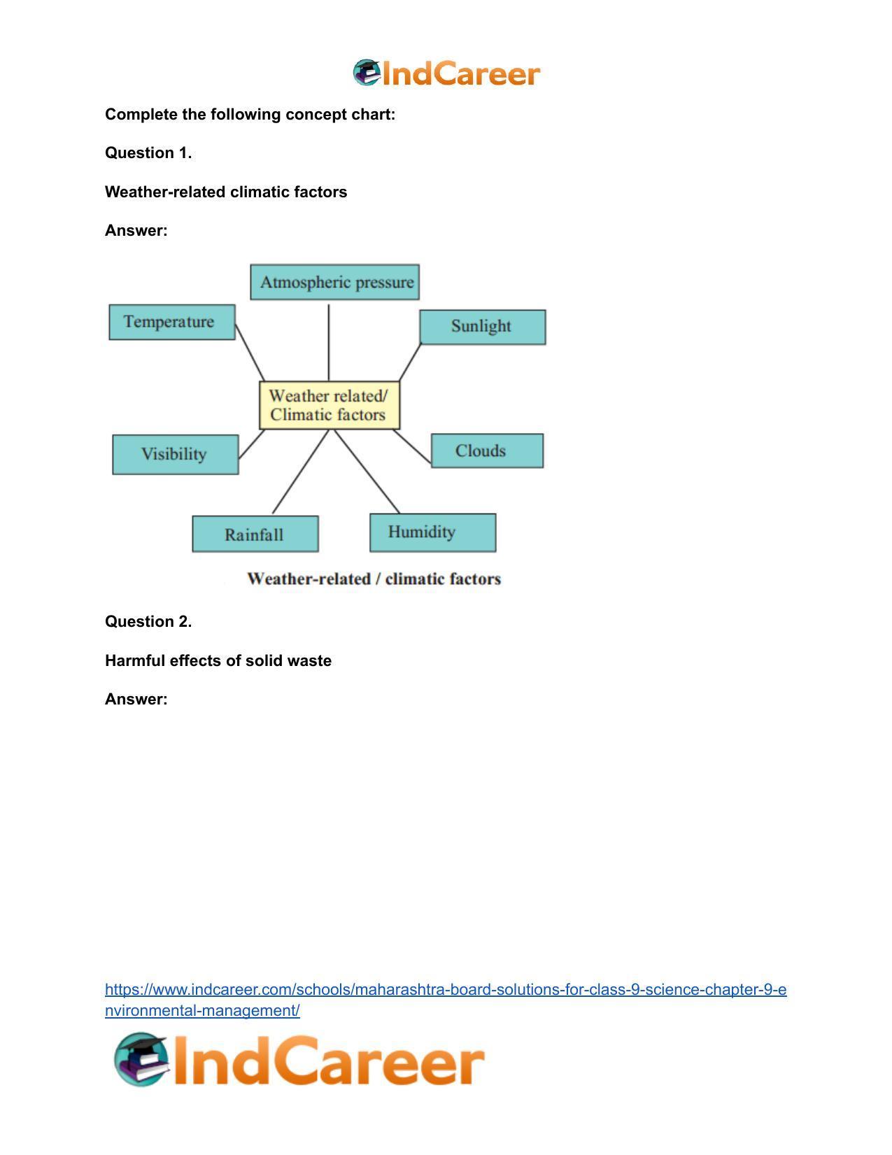 Maharashtra Board Solutions for Class 9- Science: Chapter 9- Environmental Management - Page 40