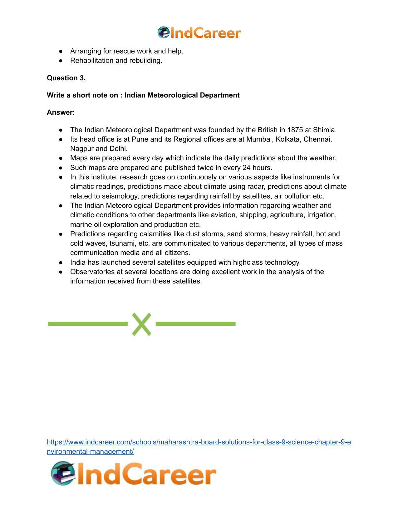 Maharashtra Board Solutions for Class 9- Science: Chapter 9- Environmental Management - Page 43