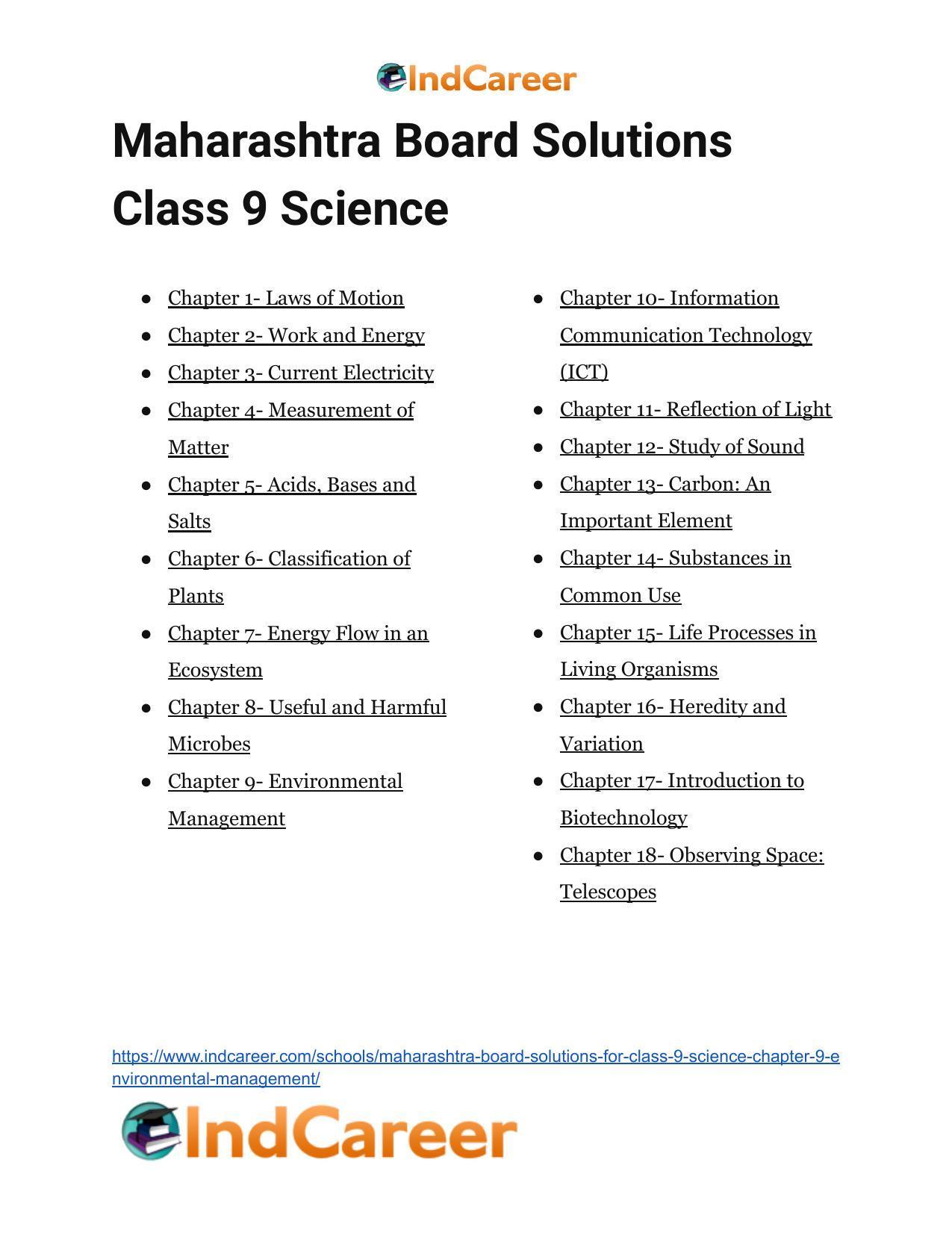Maharashtra Board Solutions for Class 9- Science: Chapter 9- Environmental Management - Page 44