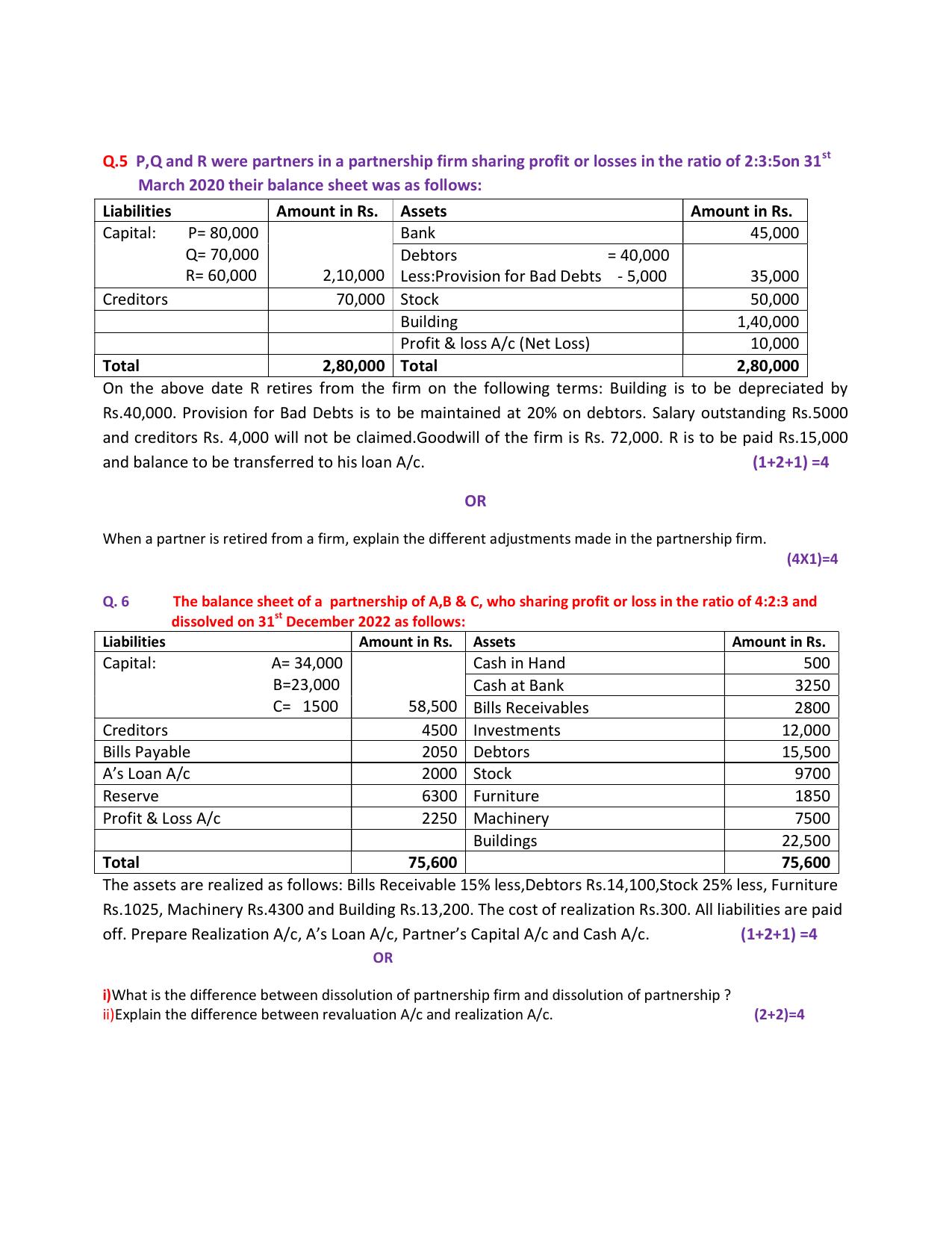 HPBOSE Class 12th Accountancy Sample Question Papers 2025 - Page 3