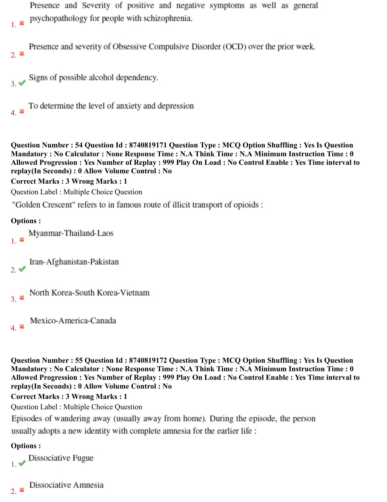 BHU RET Psychiatryi 2021 Question Paper - Page 30