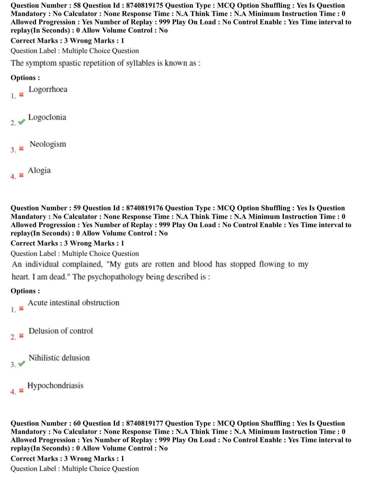 BHU RET Psychiatryi 2021 Question Paper - Page 32