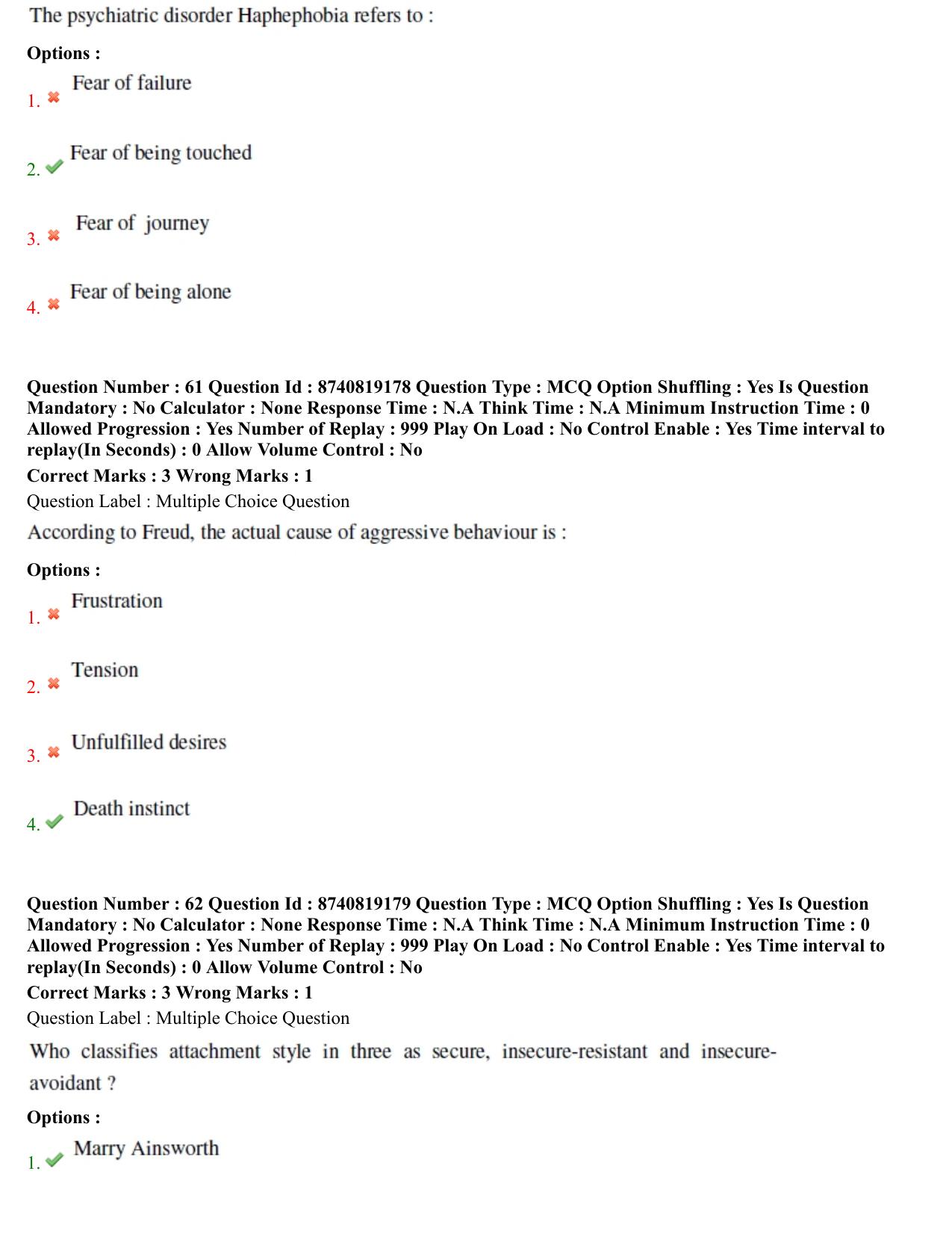 BHU RET Psychiatryi 2021 Question Paper - Page 33