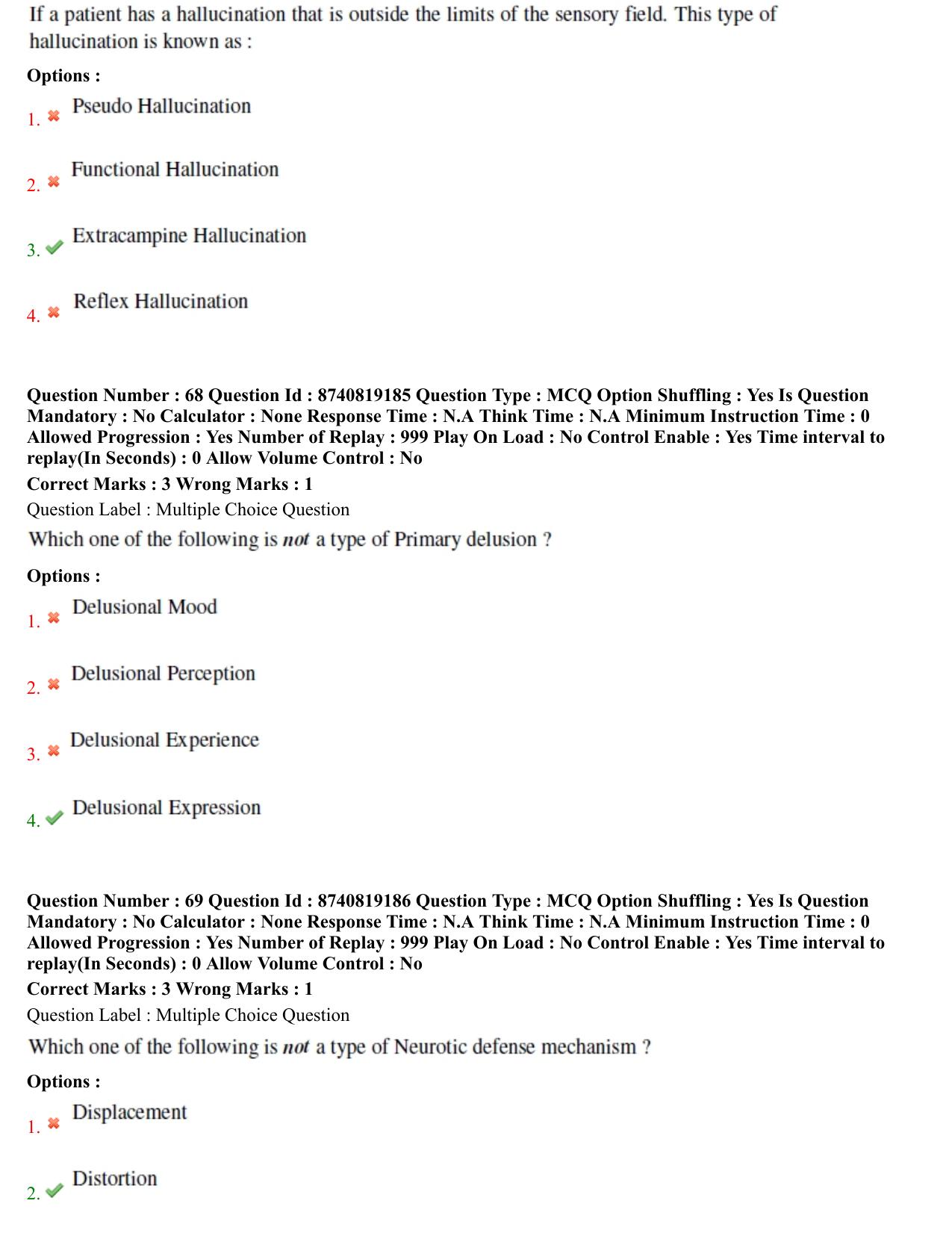 BHU RET Psychiatryi 2021 Question Paper - Page 36