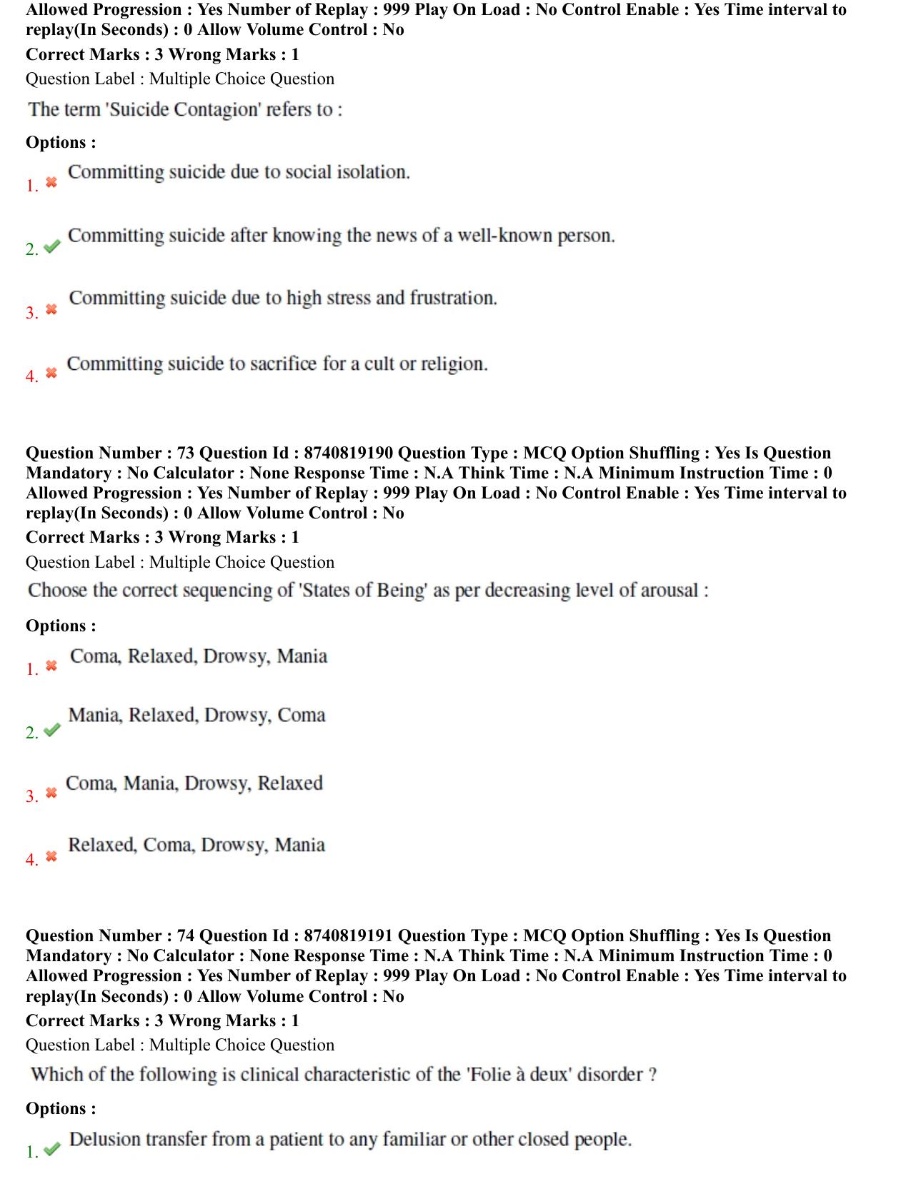 BHU RET Psychiatryi 2021 Question Paper - Page 38