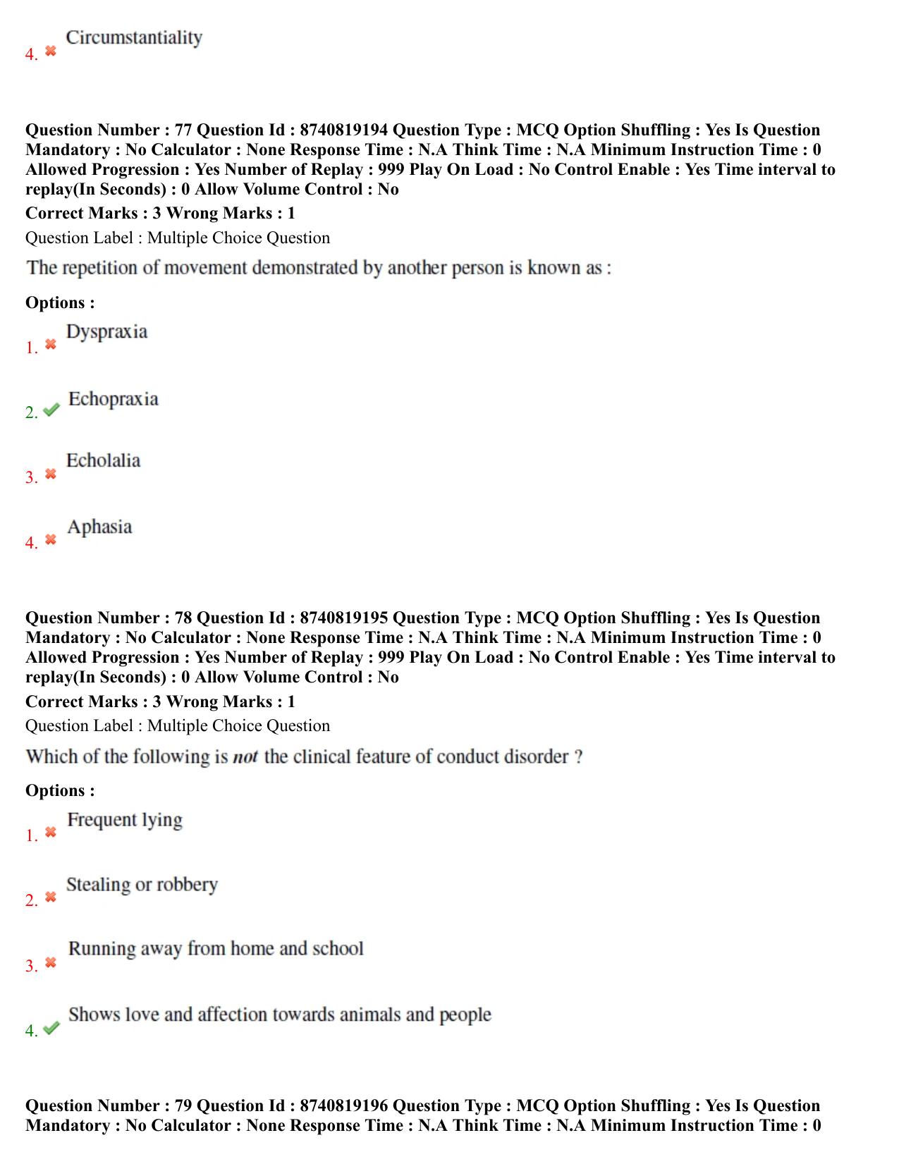 BHU RET Psychiatryi 2021 Question Paper - Page 40