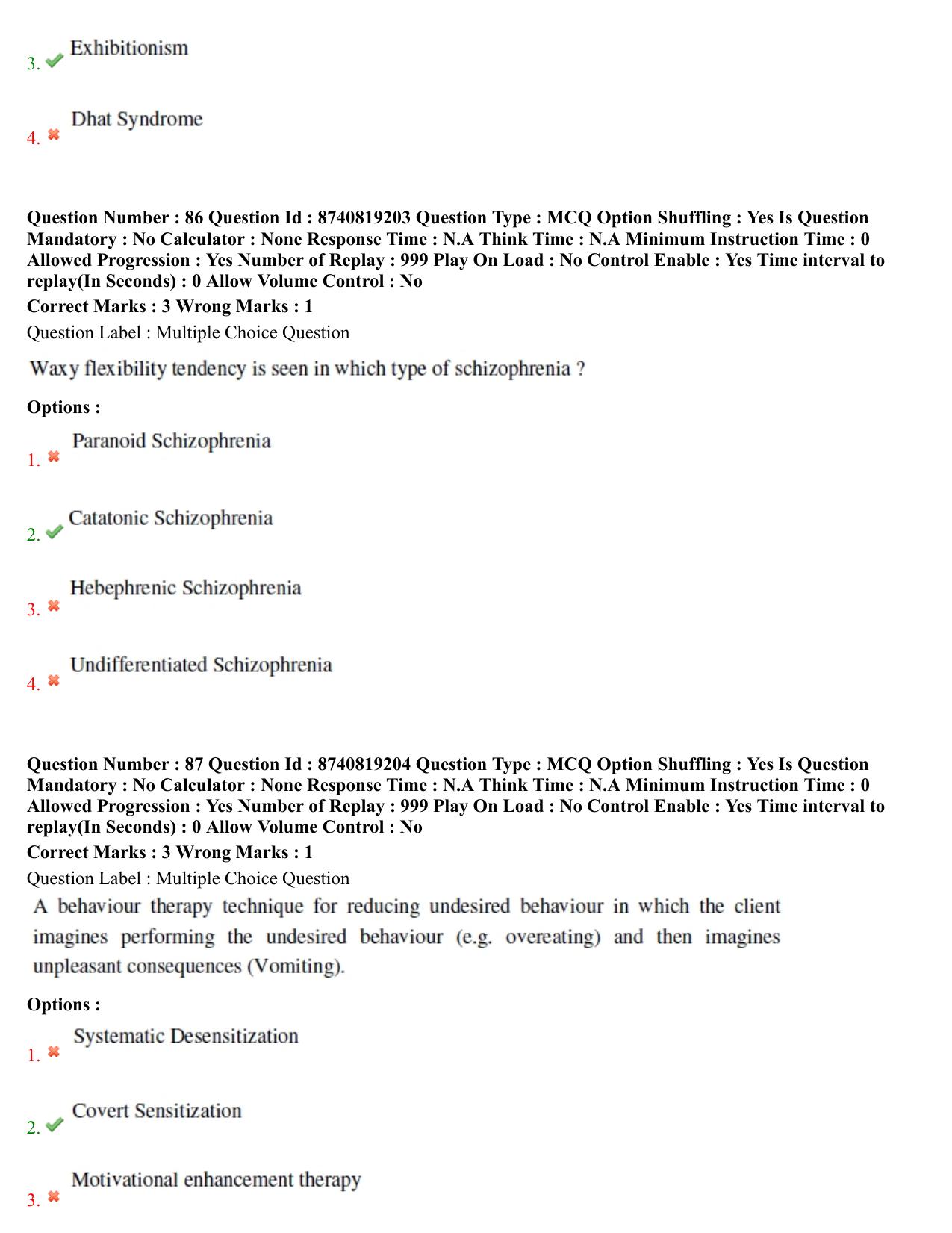 BHU RET Psychiatryi 2021 Question Paper - Page 44