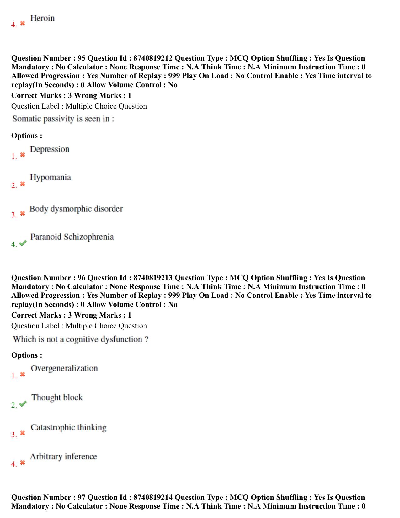 BHU RET Psychiatryi 2021 Question Paper - Page 48
