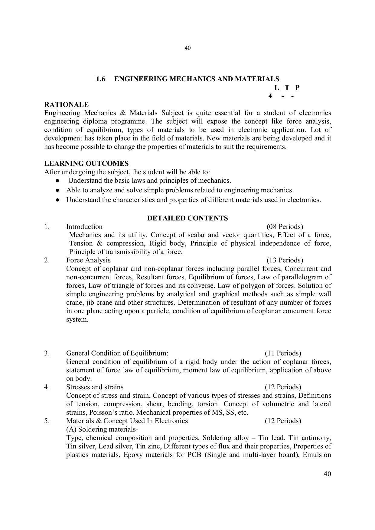 EFFECTIVE FROM JULY 2019-20 - SIX SEMESTER DIPLOMA COURSE IN ELECTRONICS ENGINEERING - Page 46