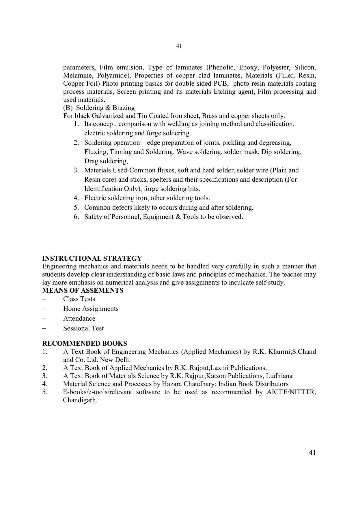 EFFECTIVE FROM JULY 2019-20 - SIX SEMESTER DIPLOMA COURSE IN ELECTRONICS ENGINEERING - Page 47