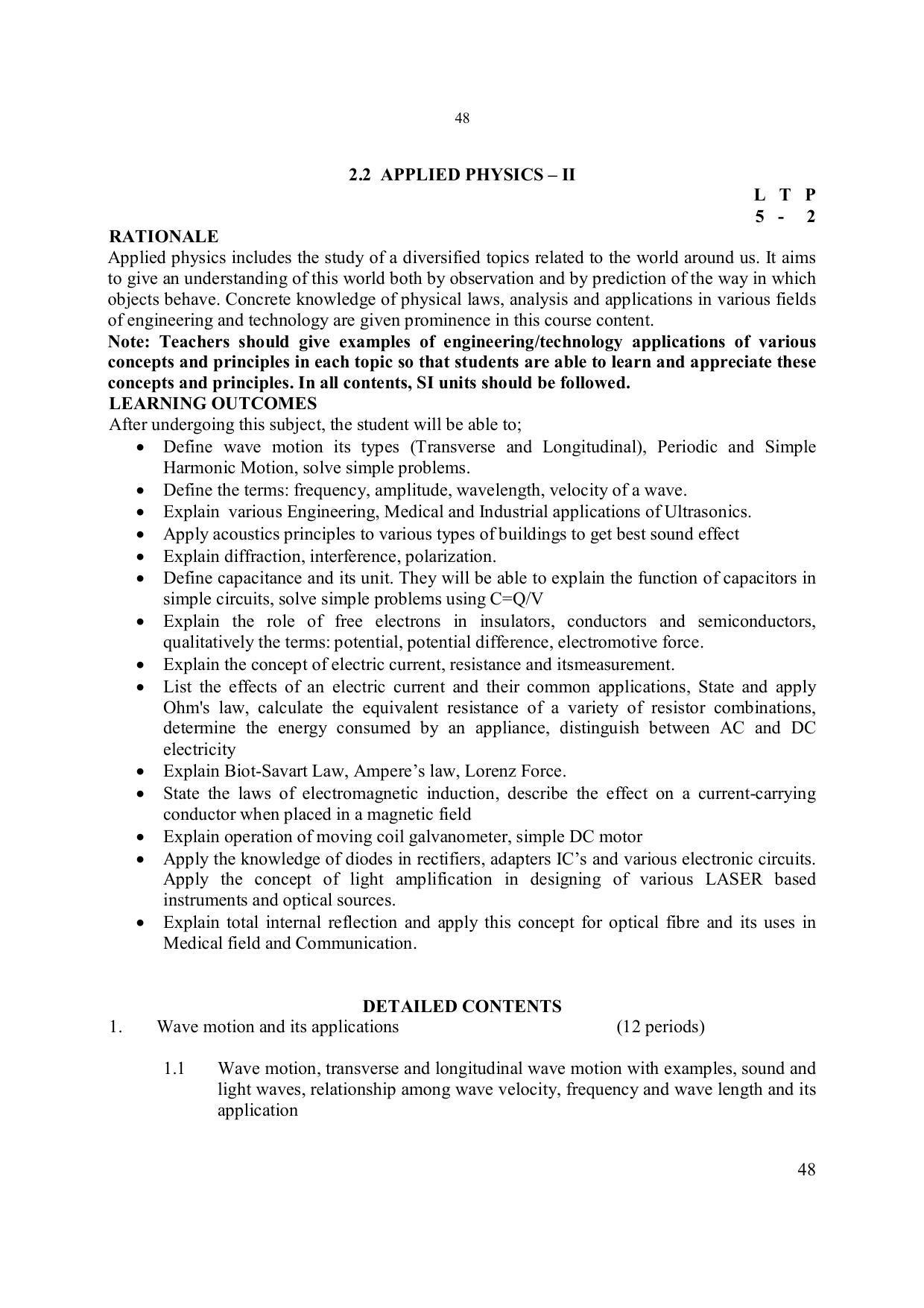 EFFECTIVE FROM JULY 2019-20 - SIX SEMESTER DIPLOMA COURSE IN ELECTRONICS ENGINEERING - Page 54