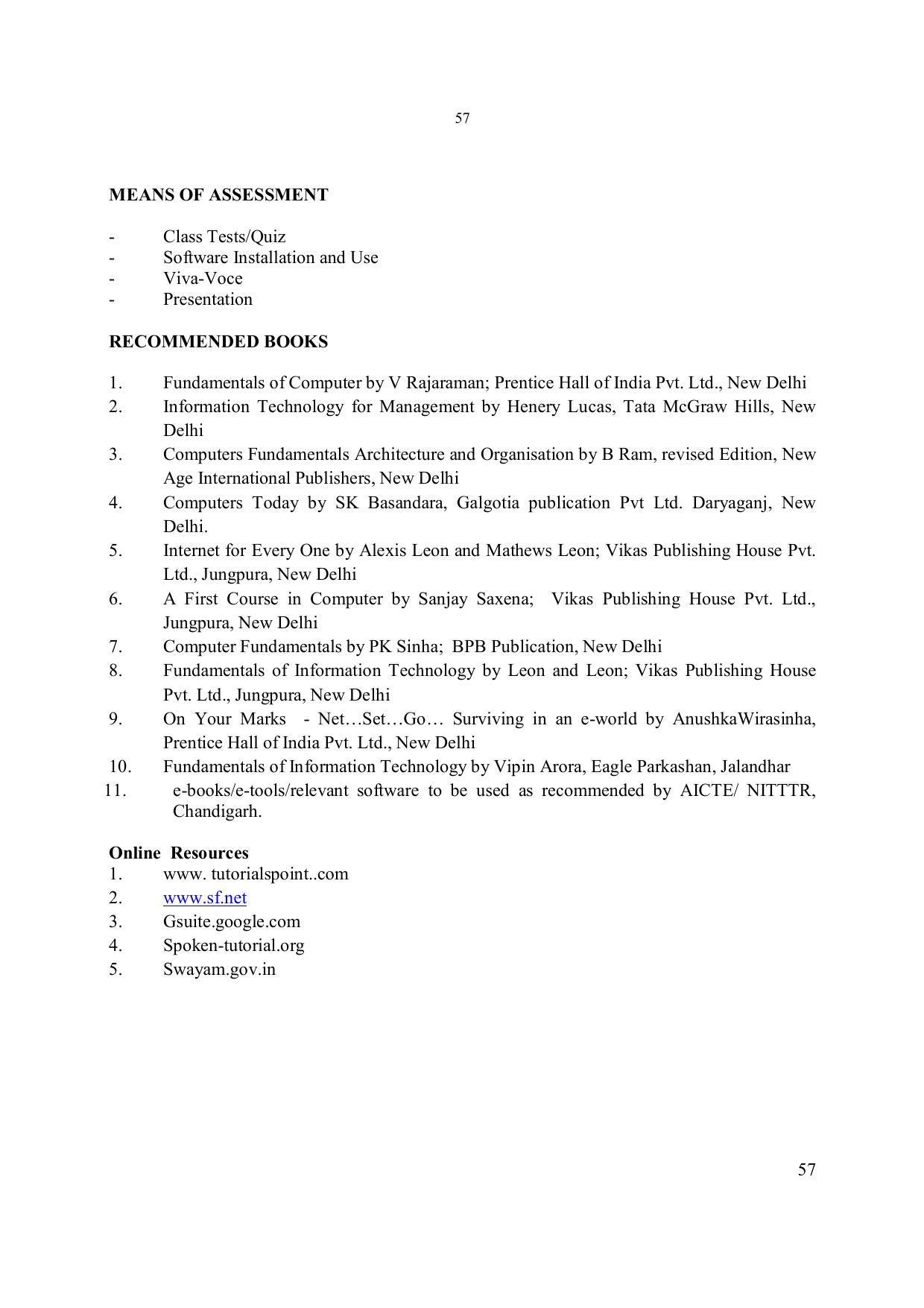 EFFECTIVE FROM JULY 2019-20 - SIX SEMESTER DIPLOMA COURSE IN ELECTRONICS ENGINEERING - Page 63