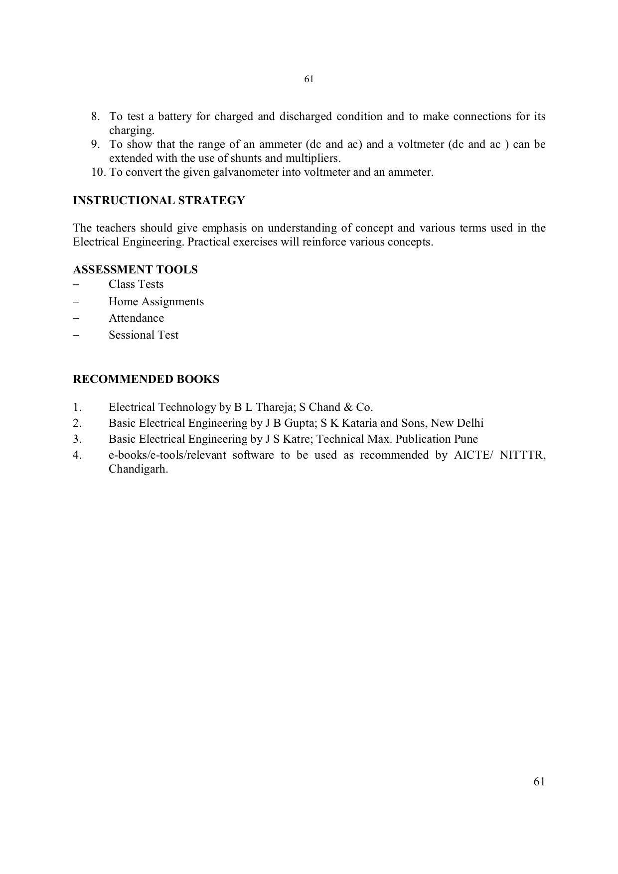 EFFECTIVE FROM JULY 2019-20 - SIX SEMESTER DIPLOMA COURSE IN ELECTRONICS ENGINEERING - Page 67