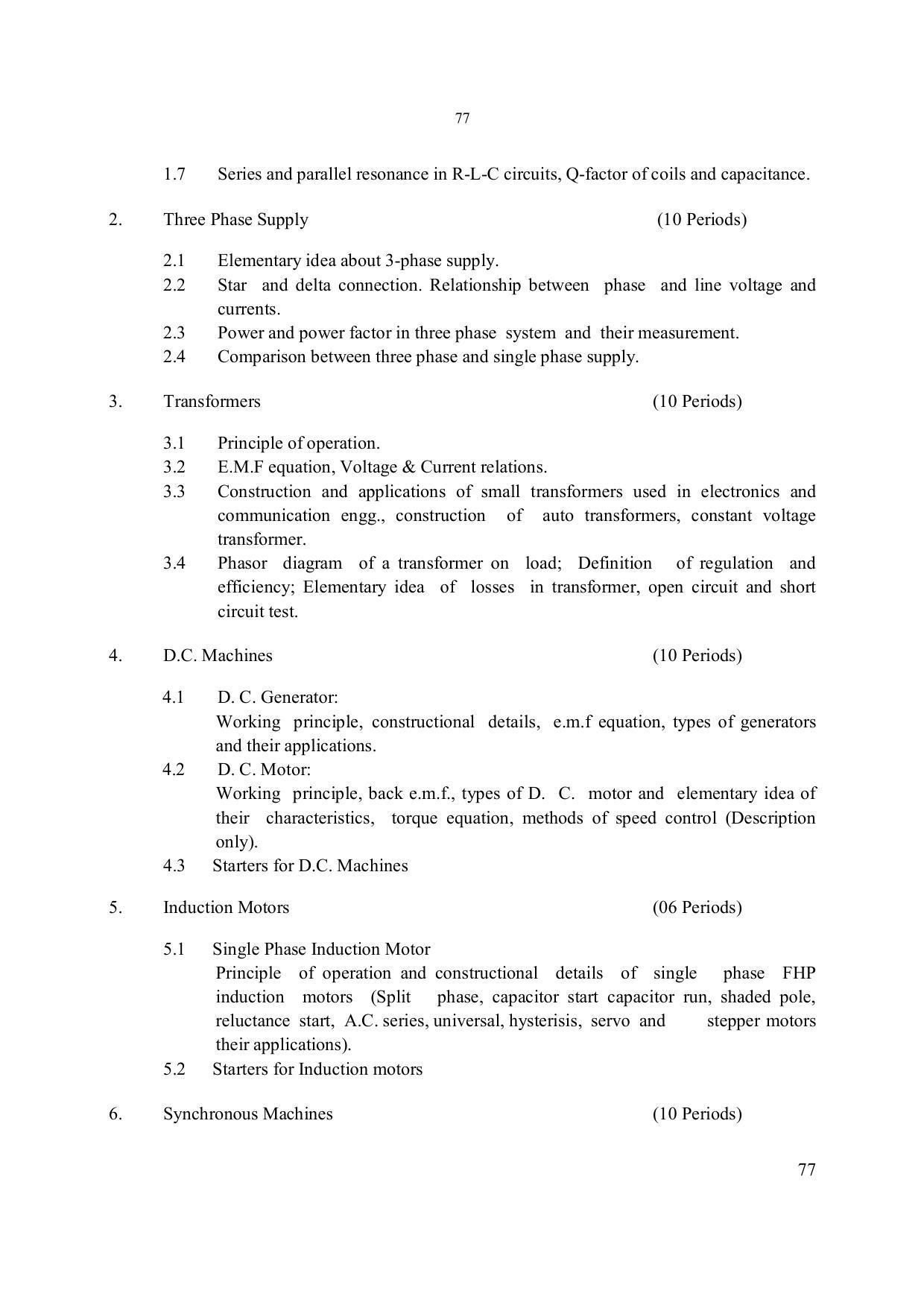 EFFECTIVE FROM JULY 2019-20 - SIX SEMESTER DIPLOMA COURSE IN ELECTRONICS ENGINEERING - Page 83