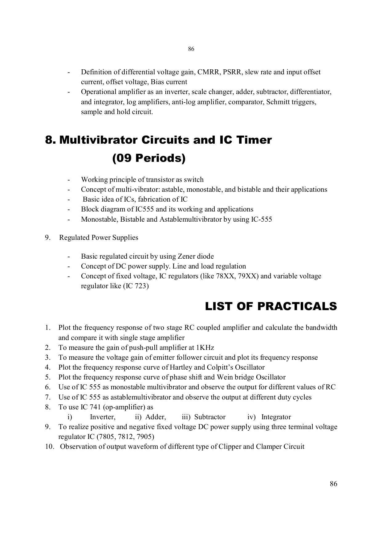 EFFECTIVE FROM JULY 2019-20 - SIX SEMESTER DIPLOMA COURSE IN ELECTRONICS ENGINEERING - Page 92