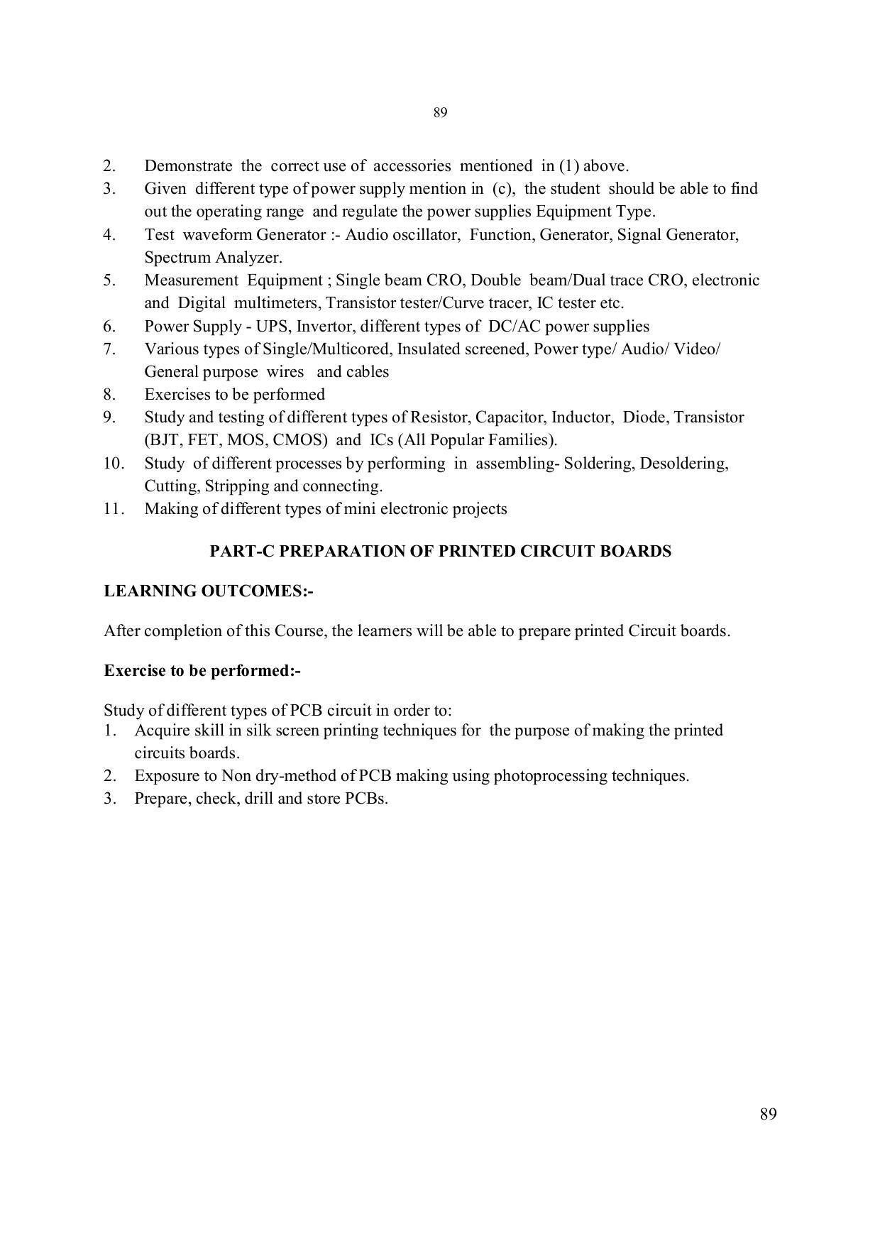 EFFECTIVE FROM JULY 2019-20 - SIX SEMESTER DIPLOMA COURSE IN ELECTRONICS ENGINEERING - Page 95