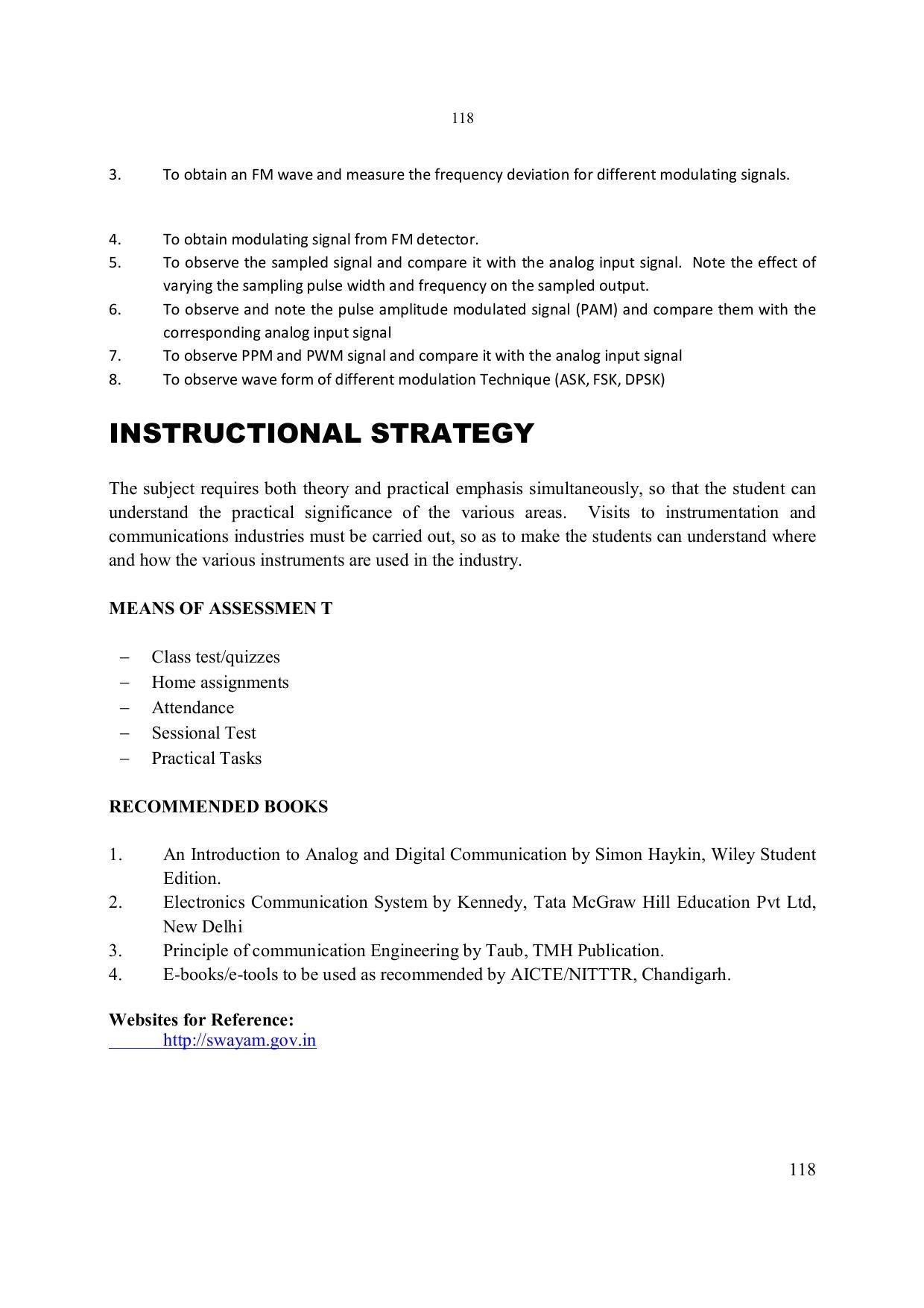 EFFECTIVE FROM JULY 2019-20 - SIX SEMESTER DIPLOMA COURSE IN ELECTRONICS ENGINEERING - Page 124