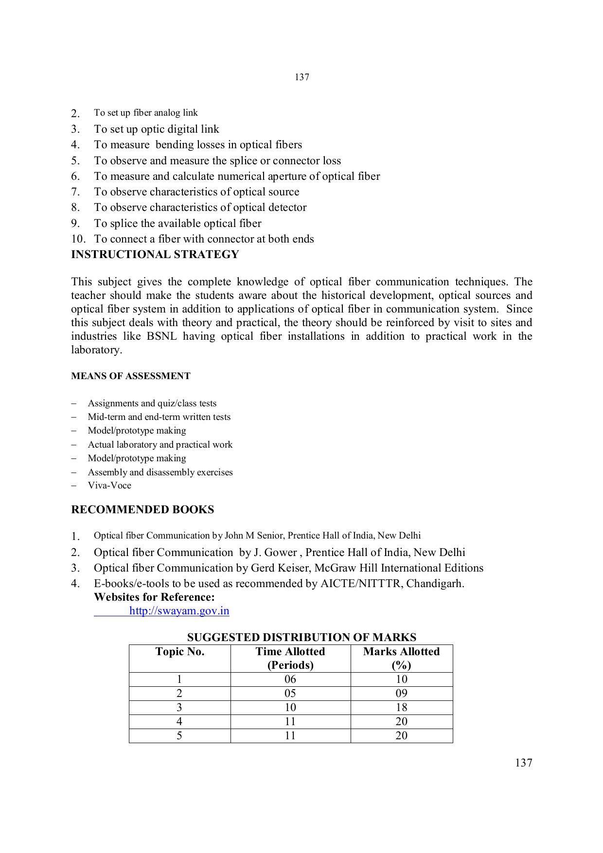 EFFECTIVE FROM JULY 2019-20 - SIX SEMESTER DIPLOMA COURSE IN ELECTRONICS ENGINEERING - Page 143