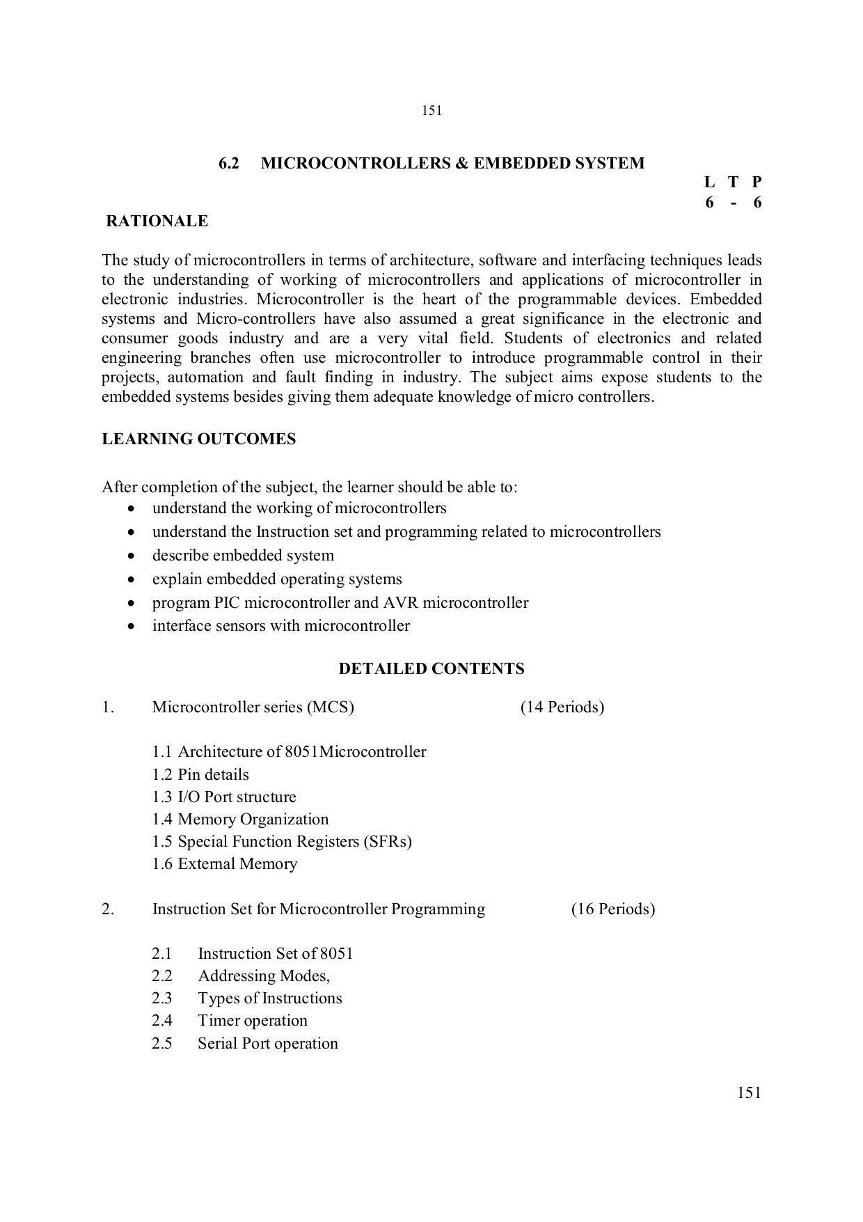 EFFECTIVE FROM JULY 2019-20 - SIX SEMESTER DIPLOMA COURSE IN ELECTRONICS ENGINEERING - Page 157