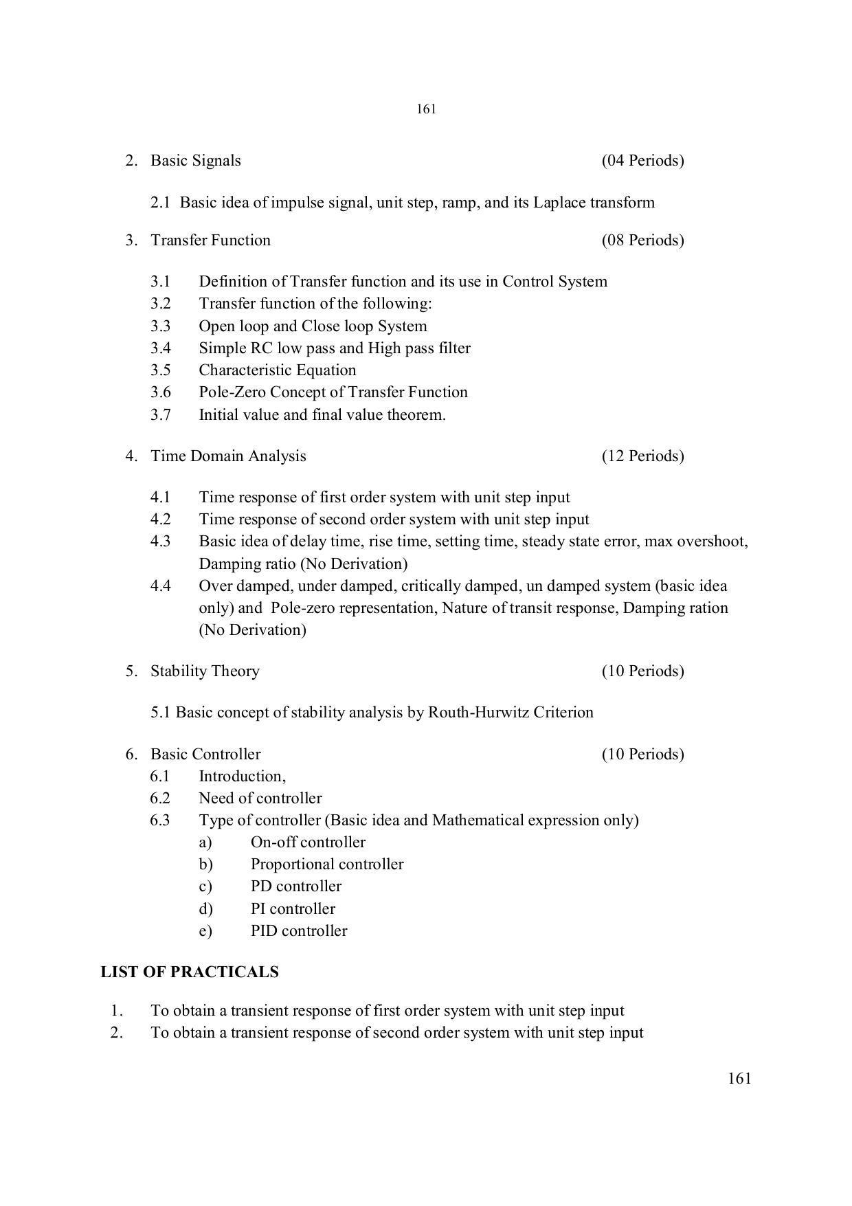 EFFECTIVE FROM JULY 2019-20 - SIX SEMESTER DIPLOMA COURSE IN ELECTRONICS ENGINEERING - Page 167