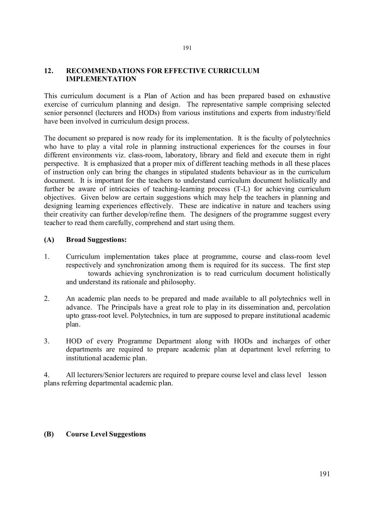 EFFECTIVE FROM JULY 2019-20 - SIX SEMESTER DIPLOMA COURSE IN ELECTRONICS ENGINEERING - Page 197