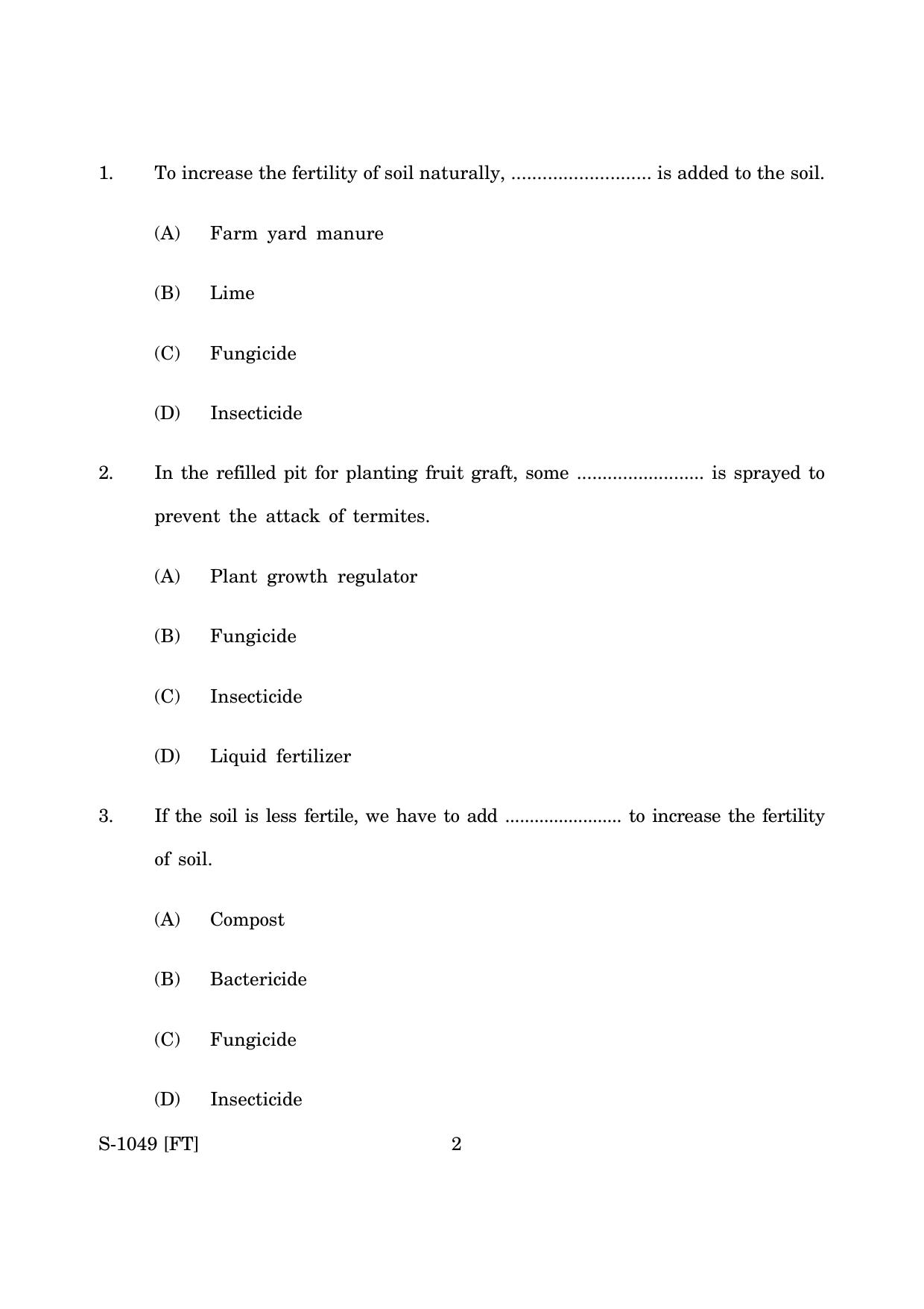 Goa Board Class 10 Horticulture(E) (November 2022) Question Paper - Page 2