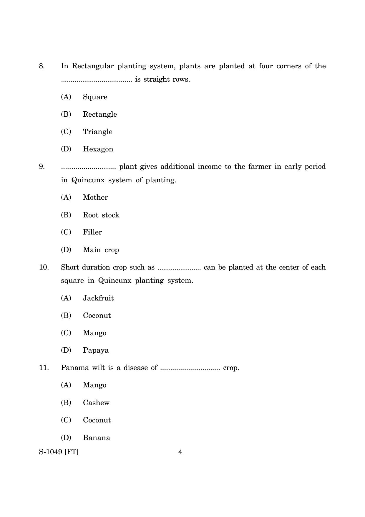 Goa Board Class 10 Horticulture(E) (November 2022) Question Paper - Page 4