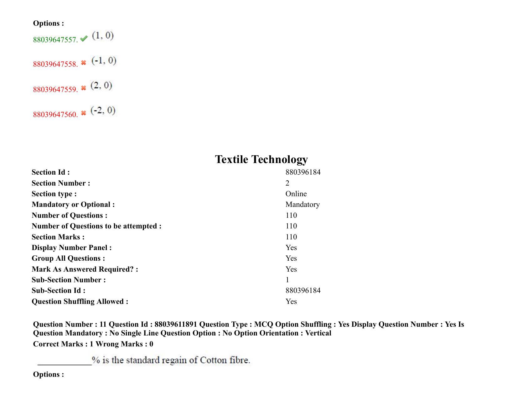 TS PGECET 2020: Textile Technology Question Papers - Page 8