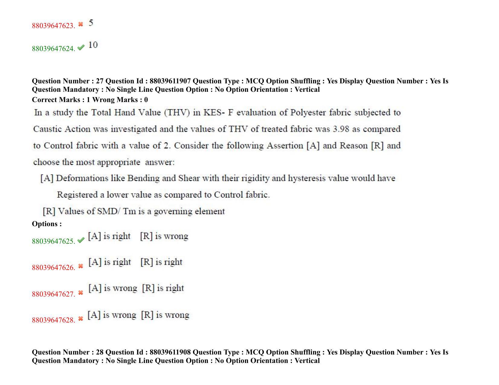 TS PGECET 2020: Textile Technology Question Papers - Page 17