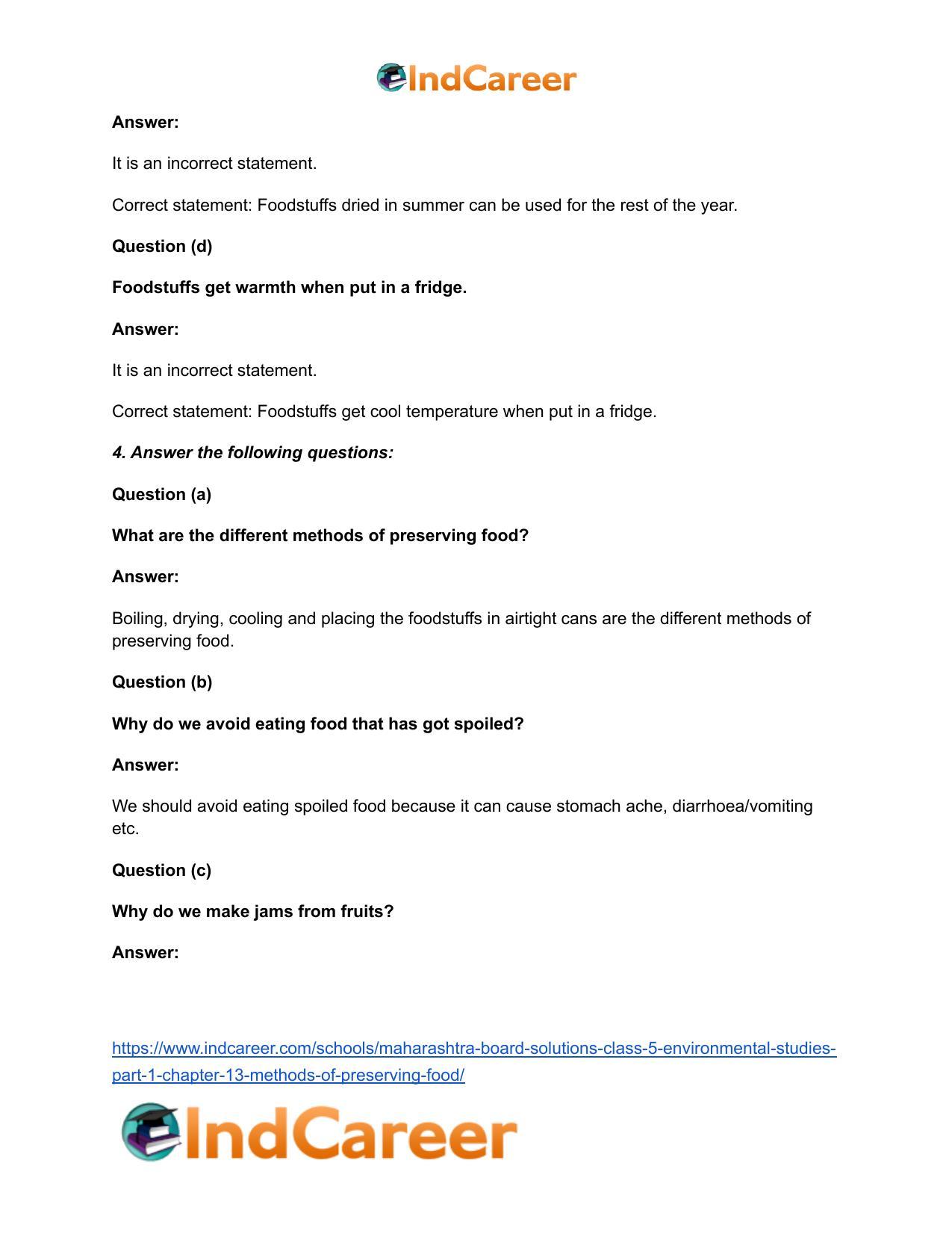 Maharashtra Board Solutions Class 5-Environmental Studies (Part 1): Chapter 13- Methods of Preserving Food - Page 4