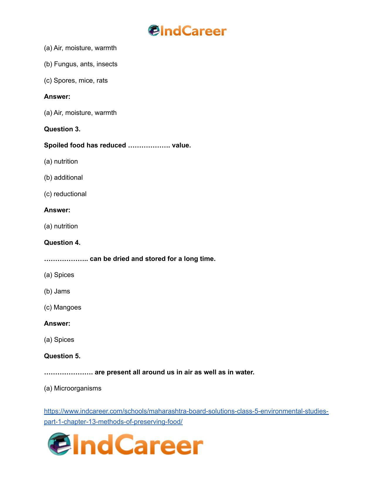 Maharashtra Board Solutions Class 5-Environmental Studies (Part 1): Chapter 13- Methods of Preserving Food - Page 6
