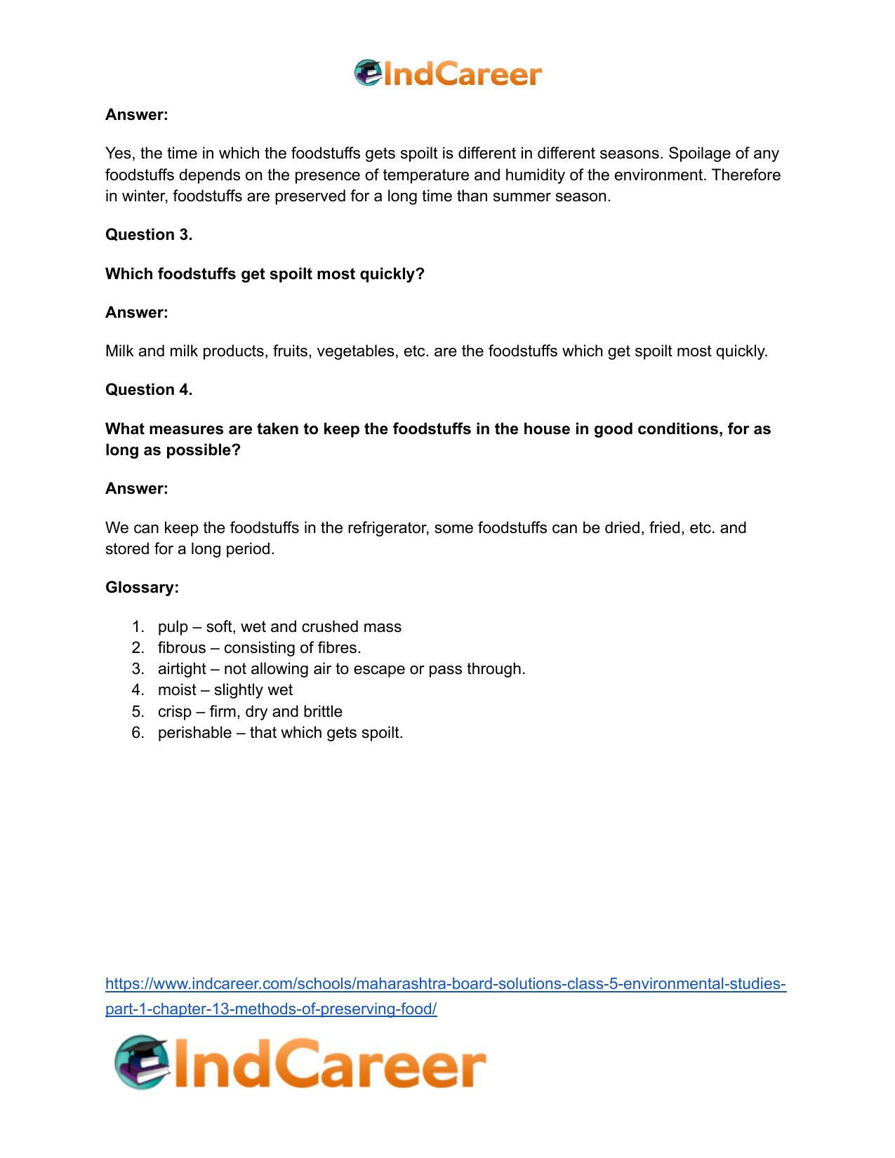 Maharashtra Board Solutions Class 5-Environmental Studies (Part 1): Chapter 13- Methods of Preserving Food - Page 9