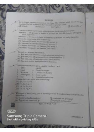 KCET 2023 Biology Set C-1 Question Paper