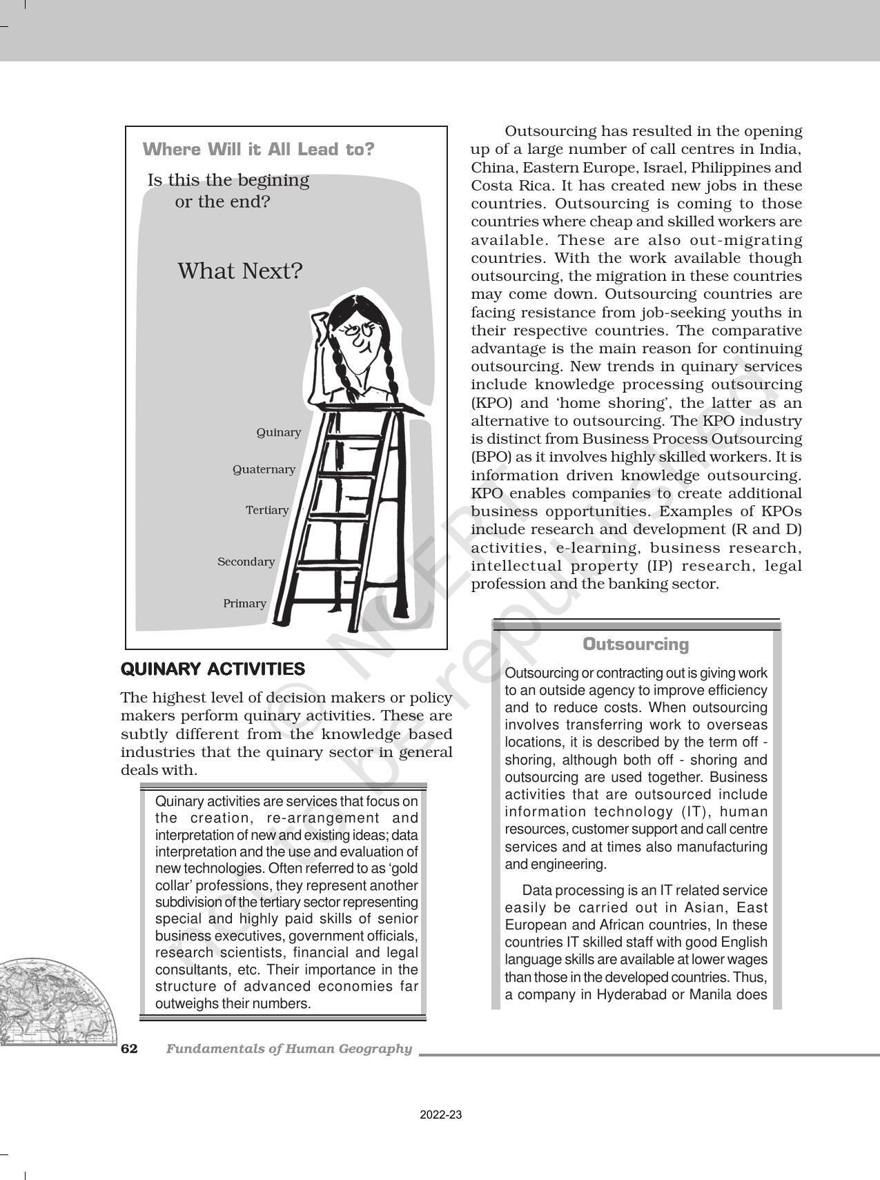 NCERT Book for Class 12 Geography (Part-1) Chapter 7 Tertiary and Quaternary Activities - Page 8