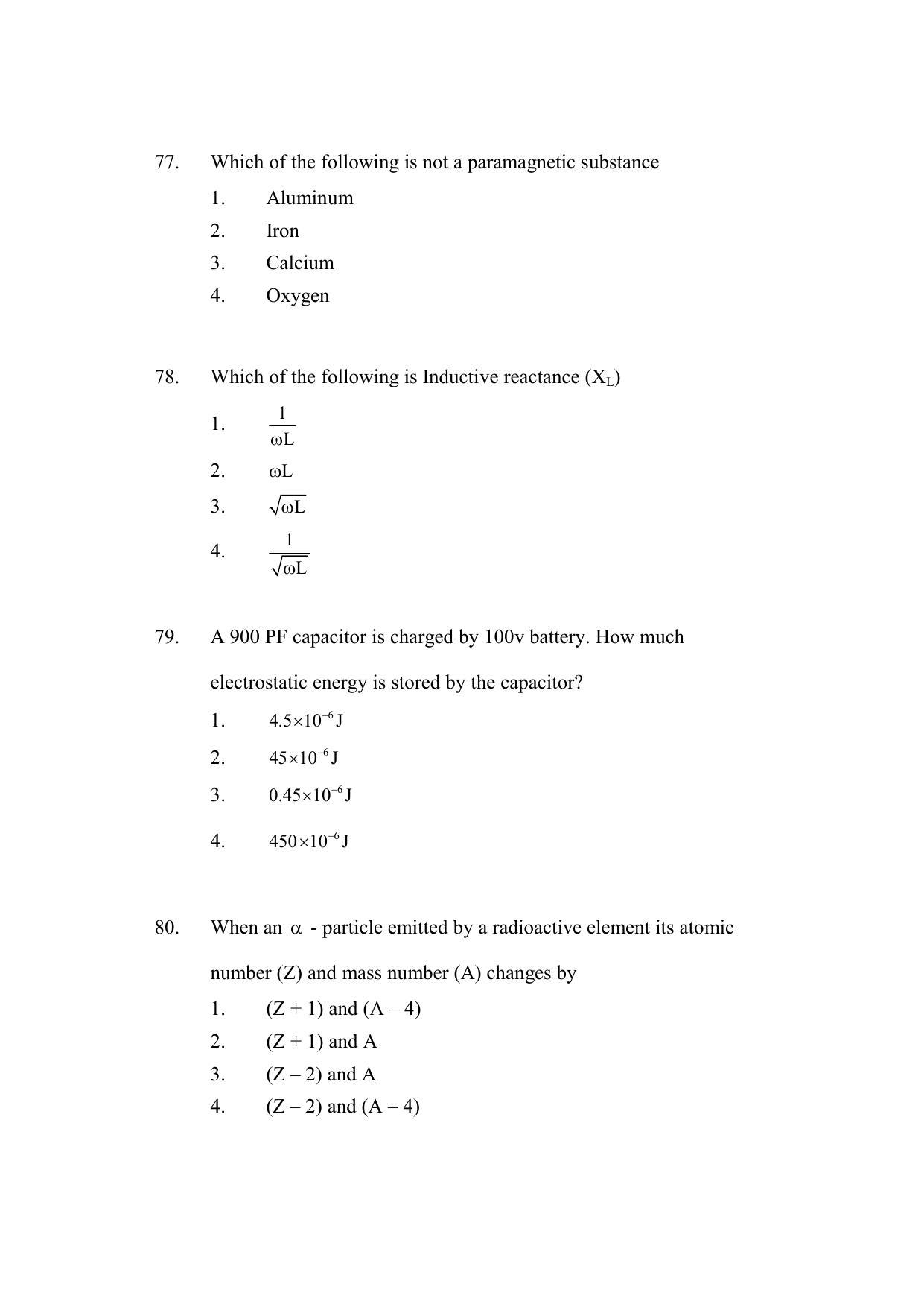 AP DEECET Physical Science (English Medium) 2021 Question Paper - Page 24