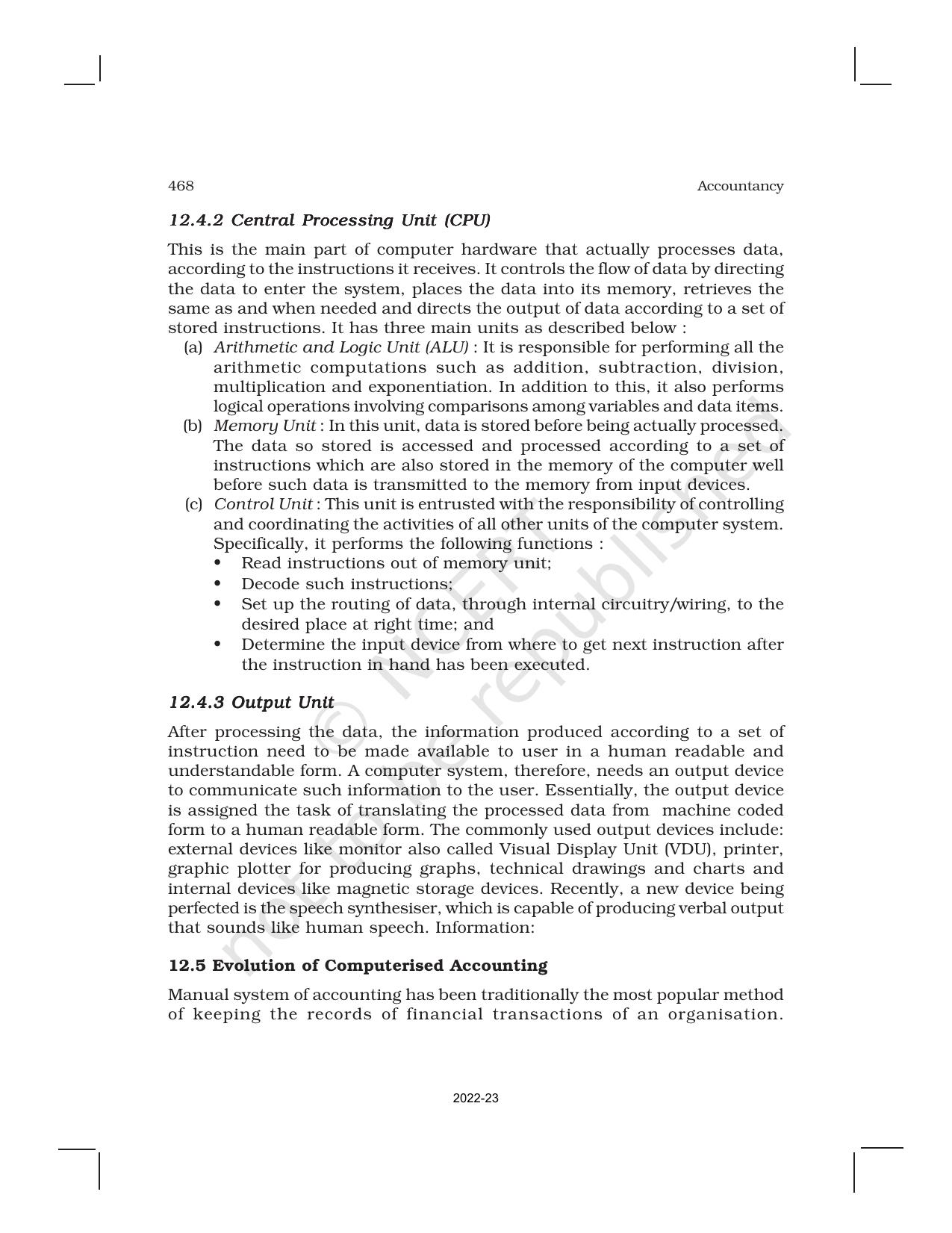 NCERT Book for Class 11 Accountancy (Part-II) Chapter 12 Applications of Computers in Accounting - Page 6