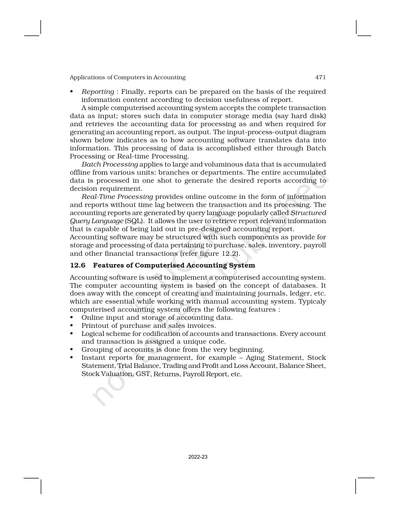 NCERT Book for Class 11 Accountancy (Part-II) Chapter 12 Applications of Computers in Accounting - Page 9