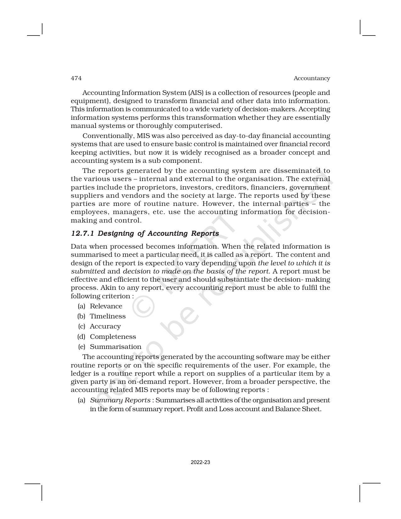 NCERT Book for Class 11 Accountancy (Part-II) Chapter 12 Applications of Computers in Accounting - Page 12