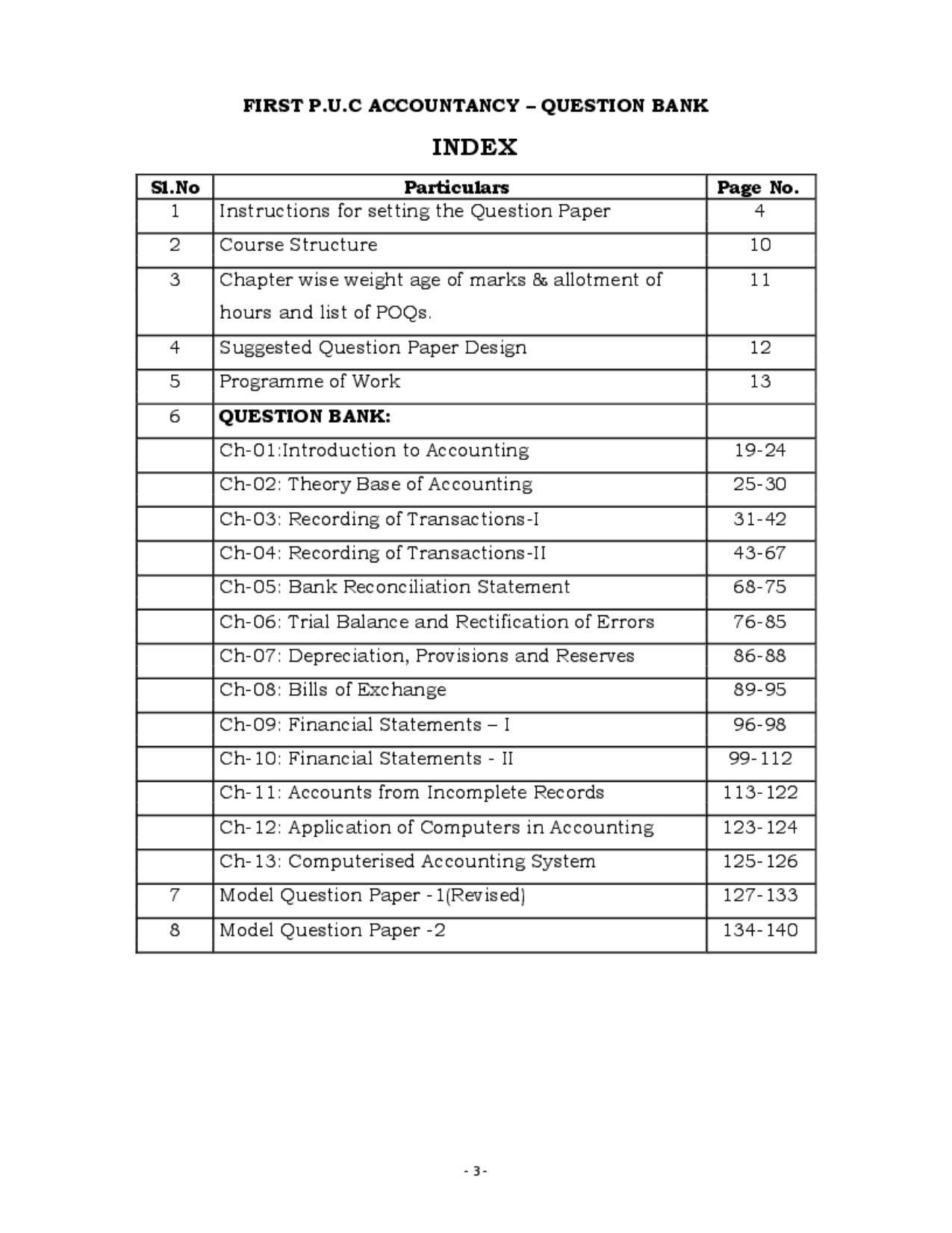 Karnataka 1st PUC Question Bank for Accountancy QB - Page 3