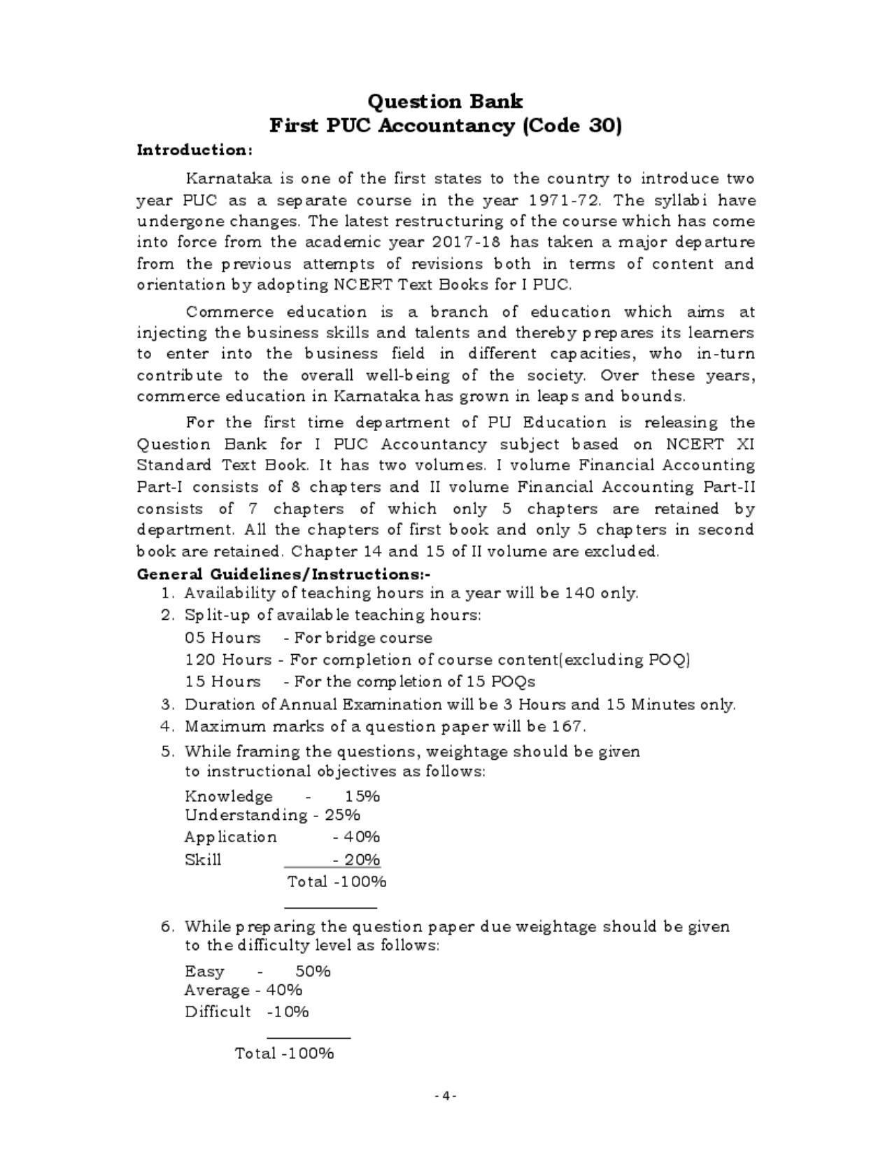 Karnataka 1st PUC Question Bank for Accountancy QB - Page 4